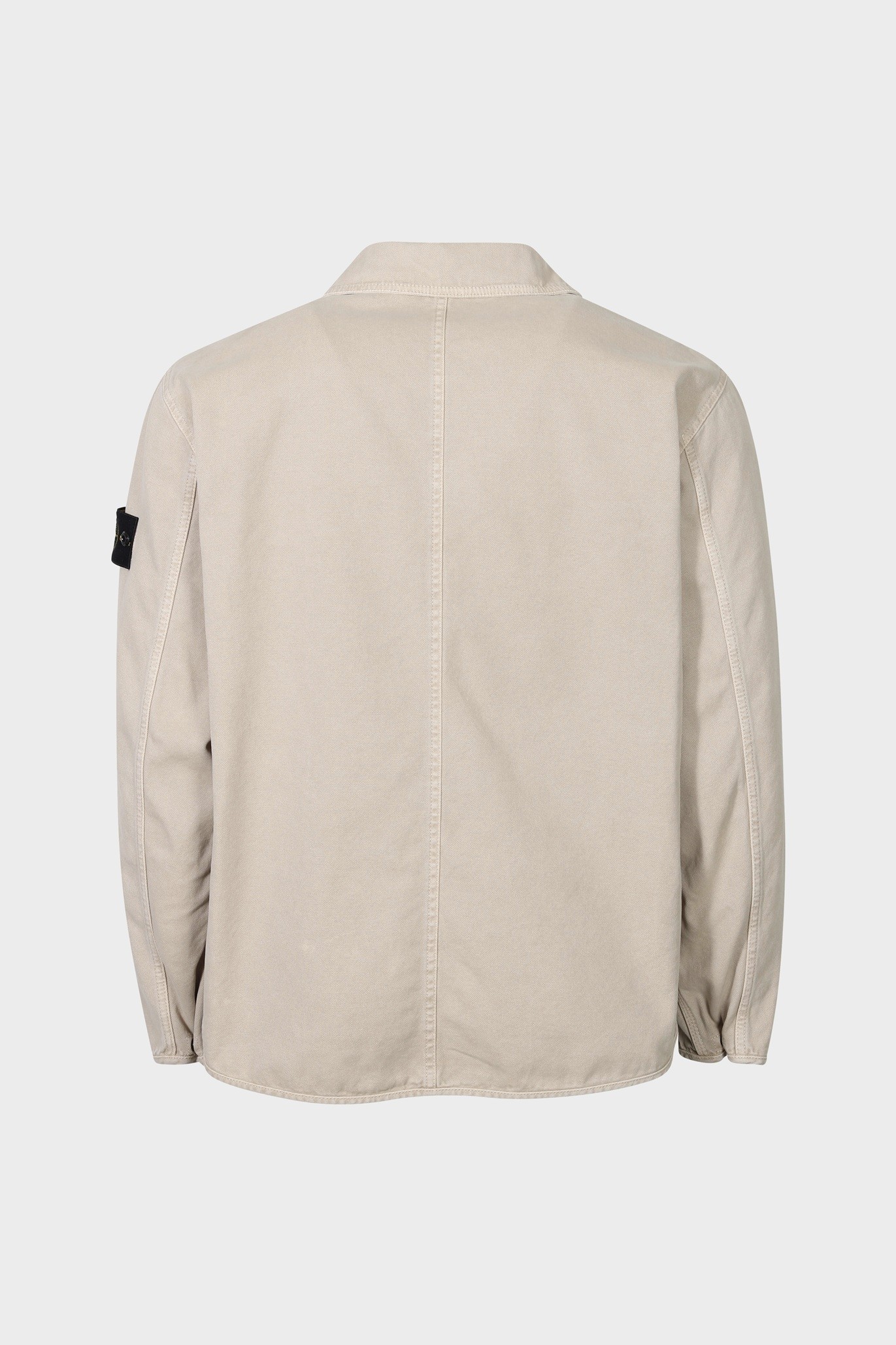 STONE ISLAND Cotton Canvas Overshirt in Washed Beige