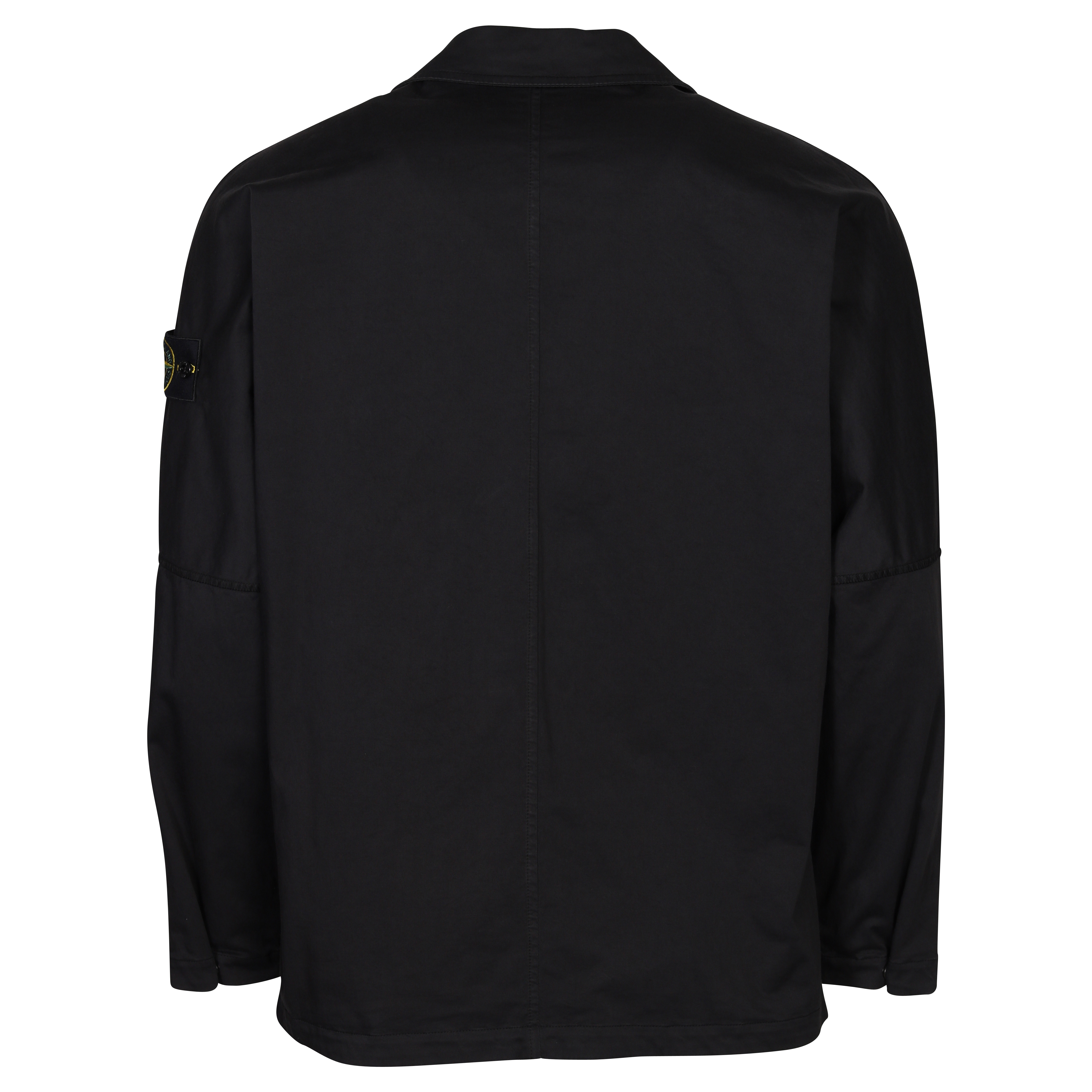 Stone Island Oversized Cotton Overshirt in Washed Black