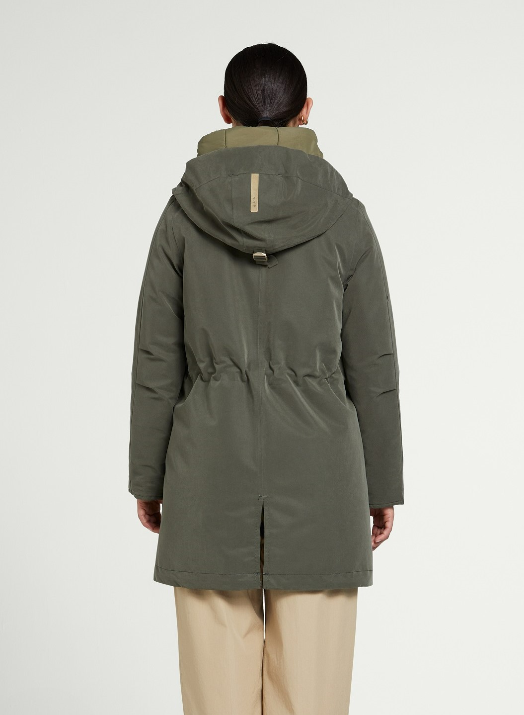 G-LAB Ivy Soft Twill Padded Coat in Leaf