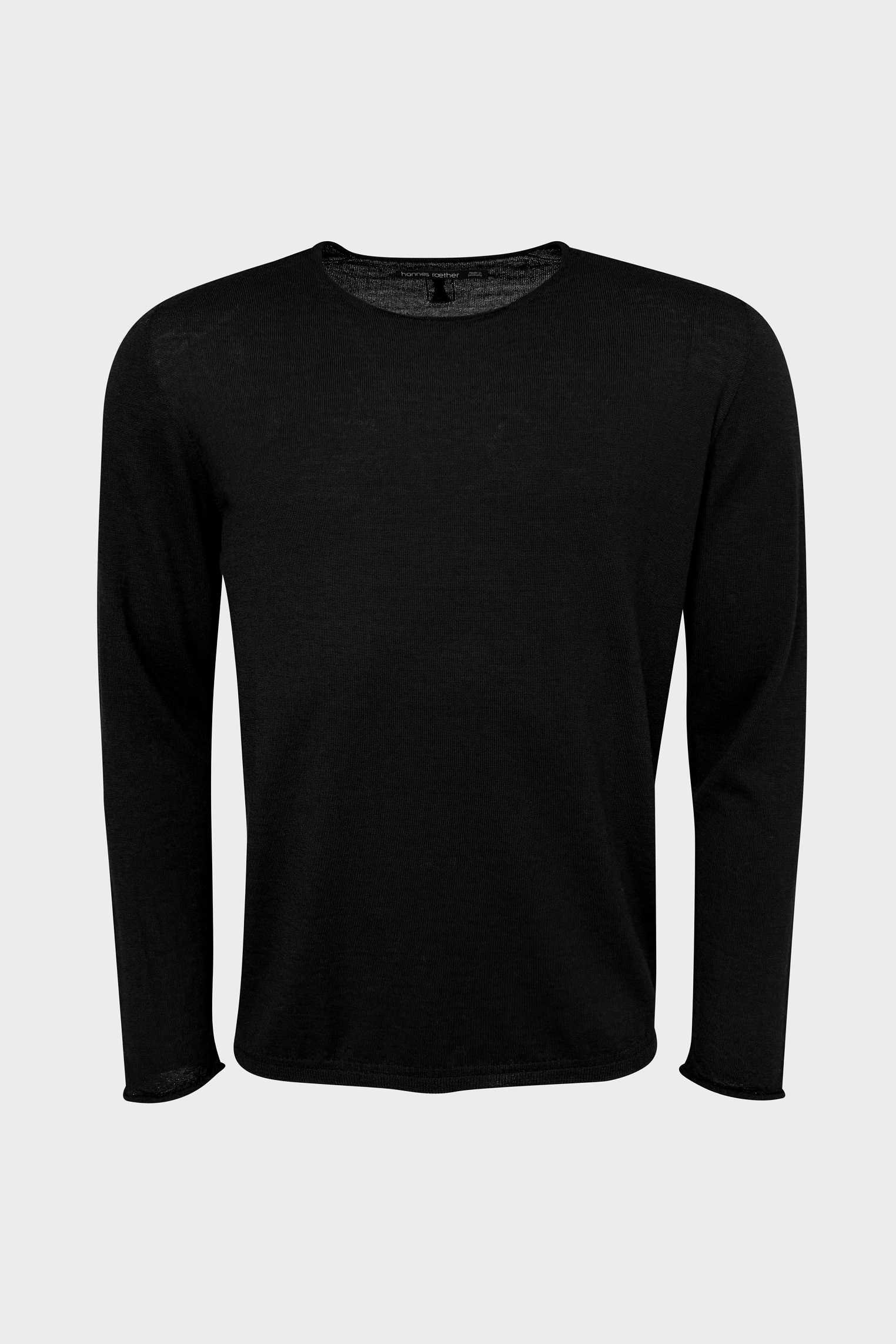 HANNES ROETHER Wool/Cashmere Sweater in Black XXL