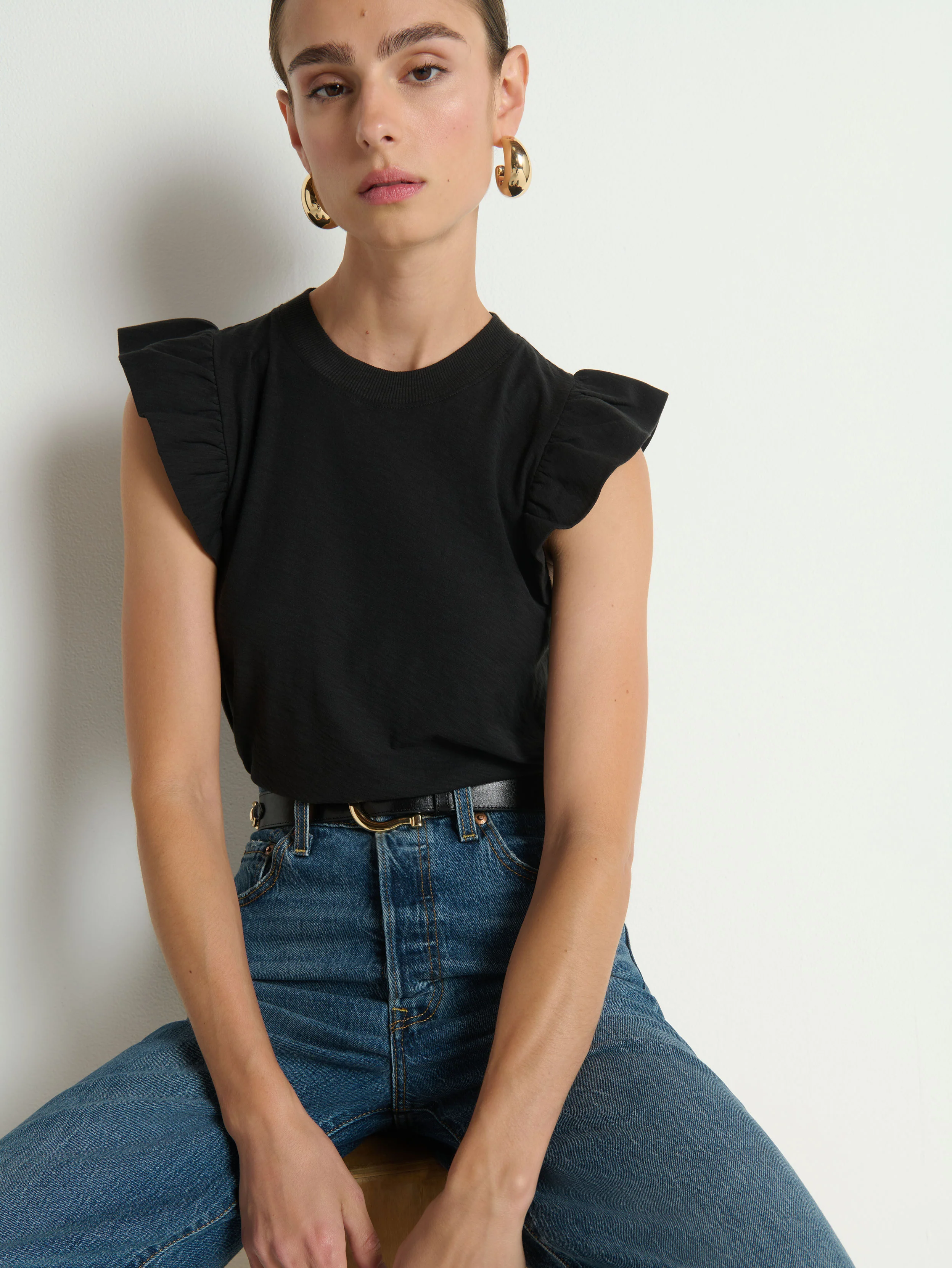 NATION LTD Top in Black