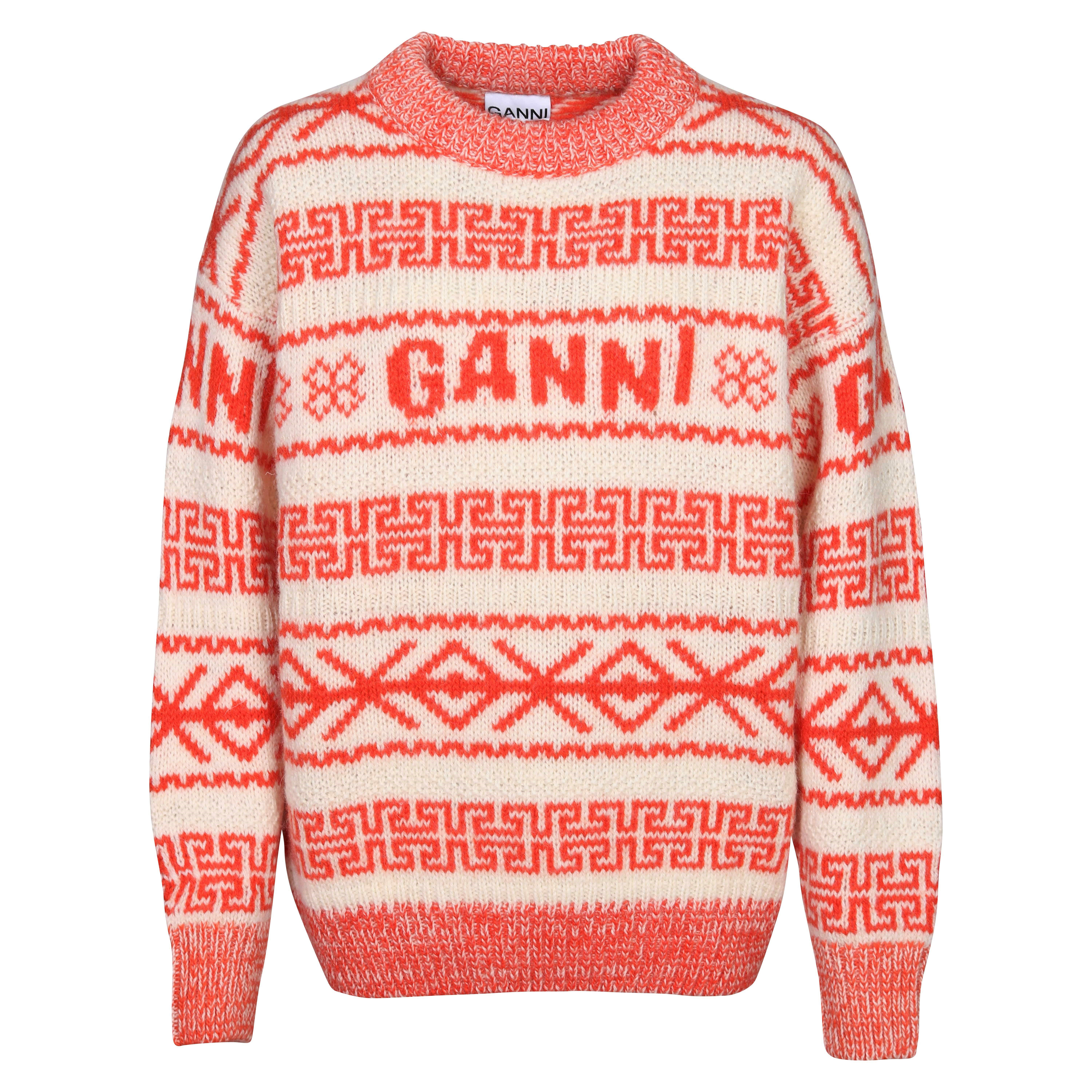 Ganni Knit Sweater in Egret M