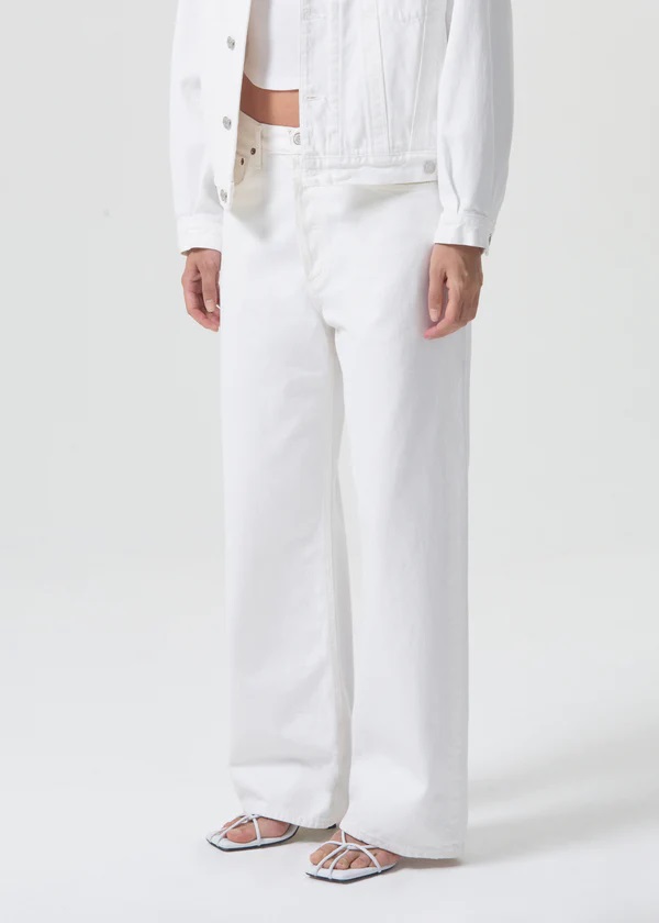 AGOLDE Low Slung Baggy in Milkshake W 26