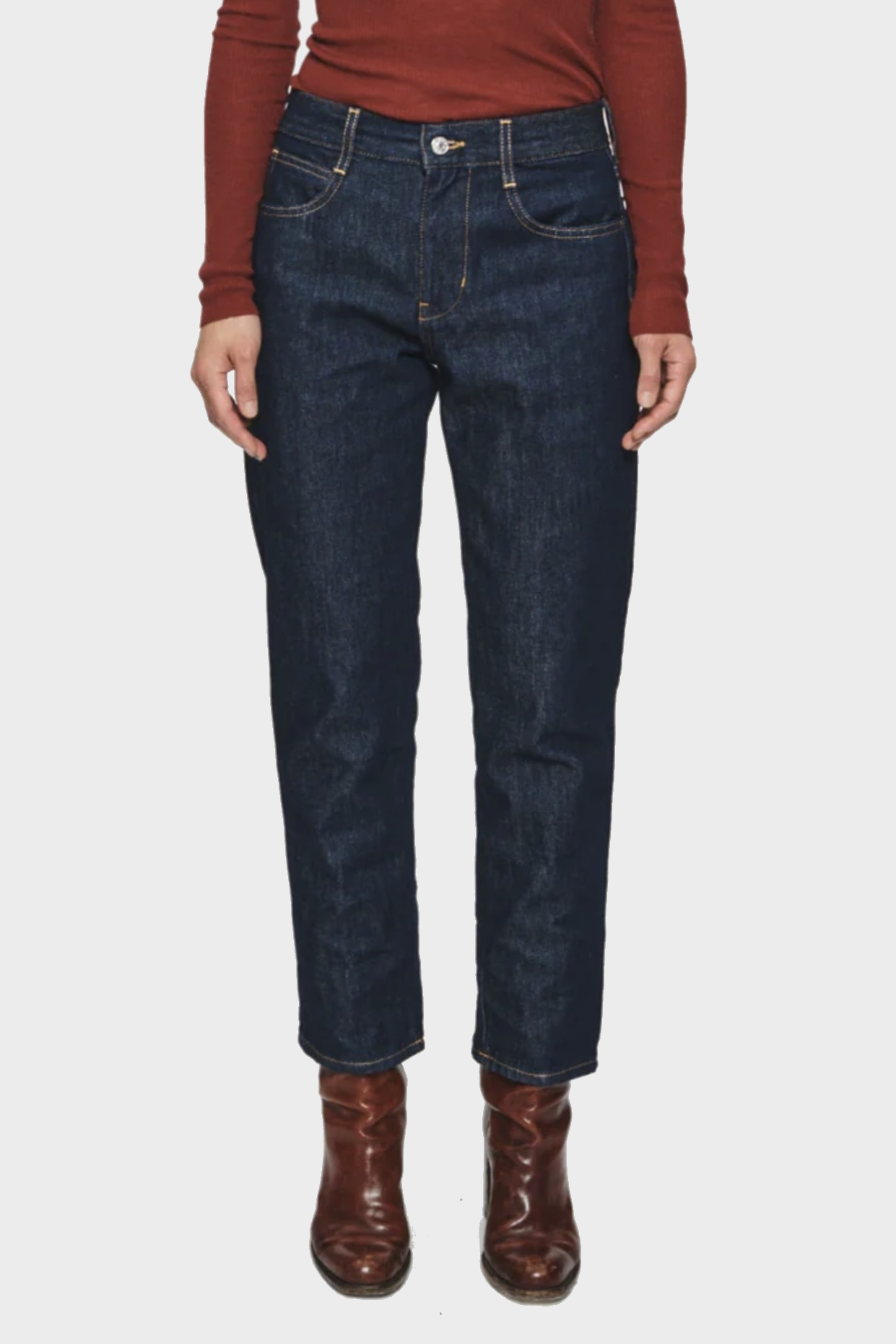 6397 Low Rise Cropped Jeans in Rinsed Raw