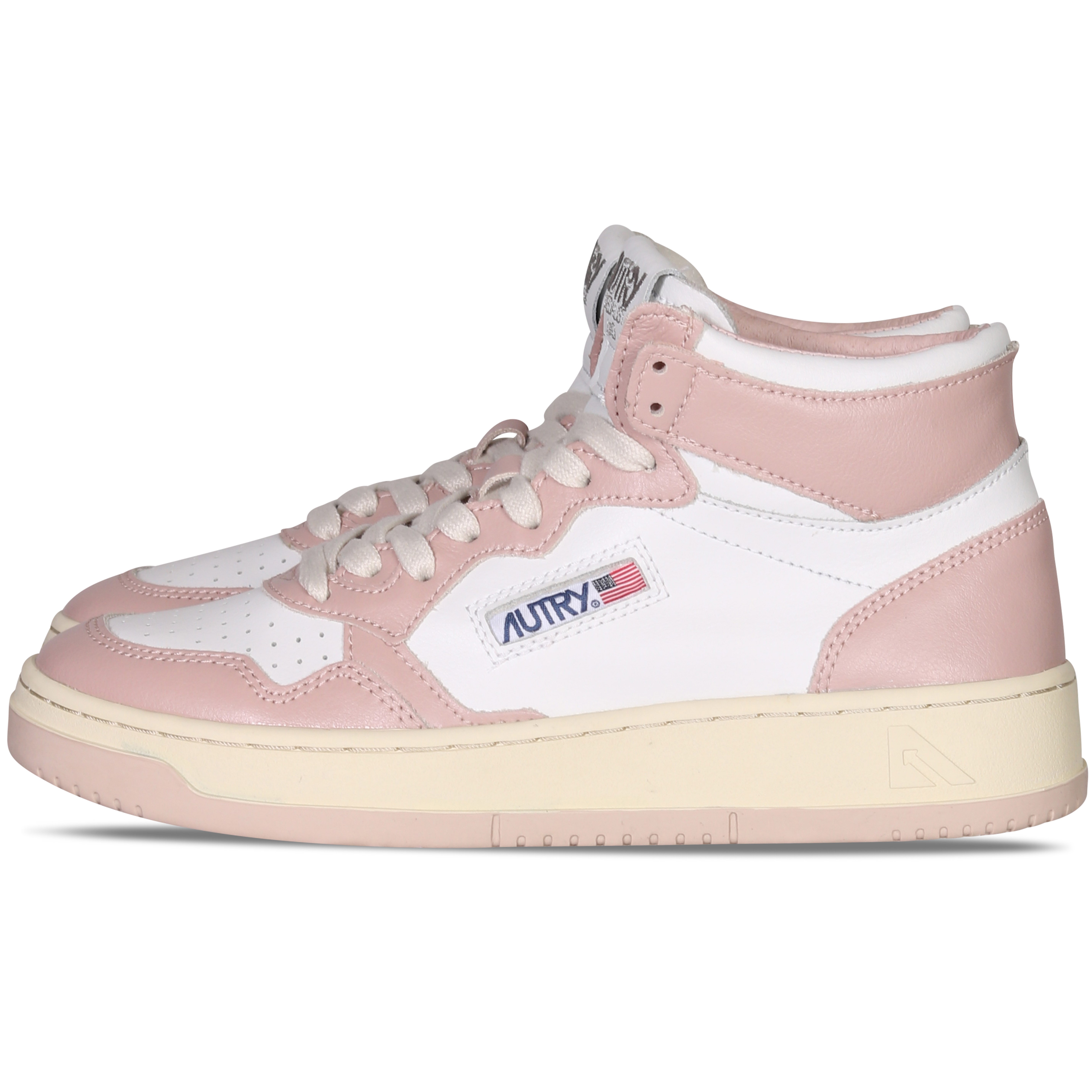 Autry Action Shoes Mid Sneaker White/Pink