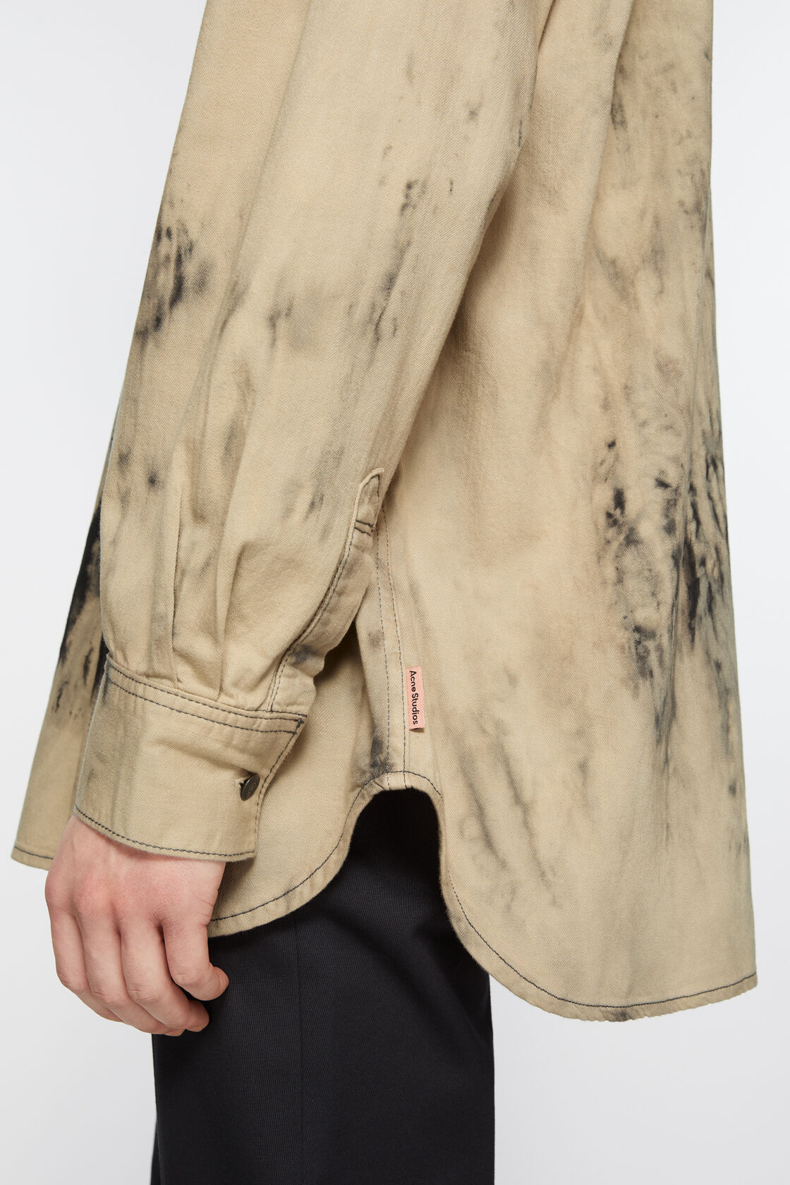 ACNE STUDIOS Denim Shirt in Black/Beige S