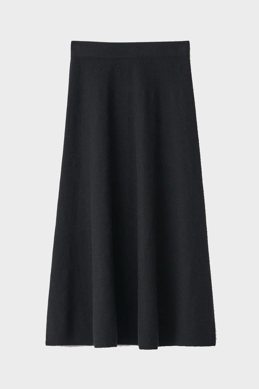 LISA YANG Torie Cashmere Skirt in Black