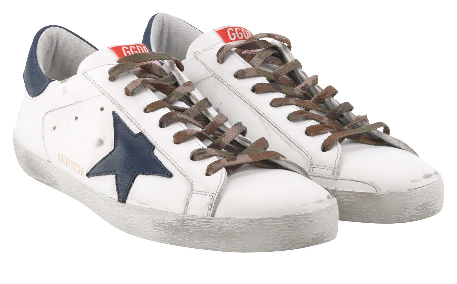 Golden Goose Sneaker Superstar Camo Laces White/Blue
