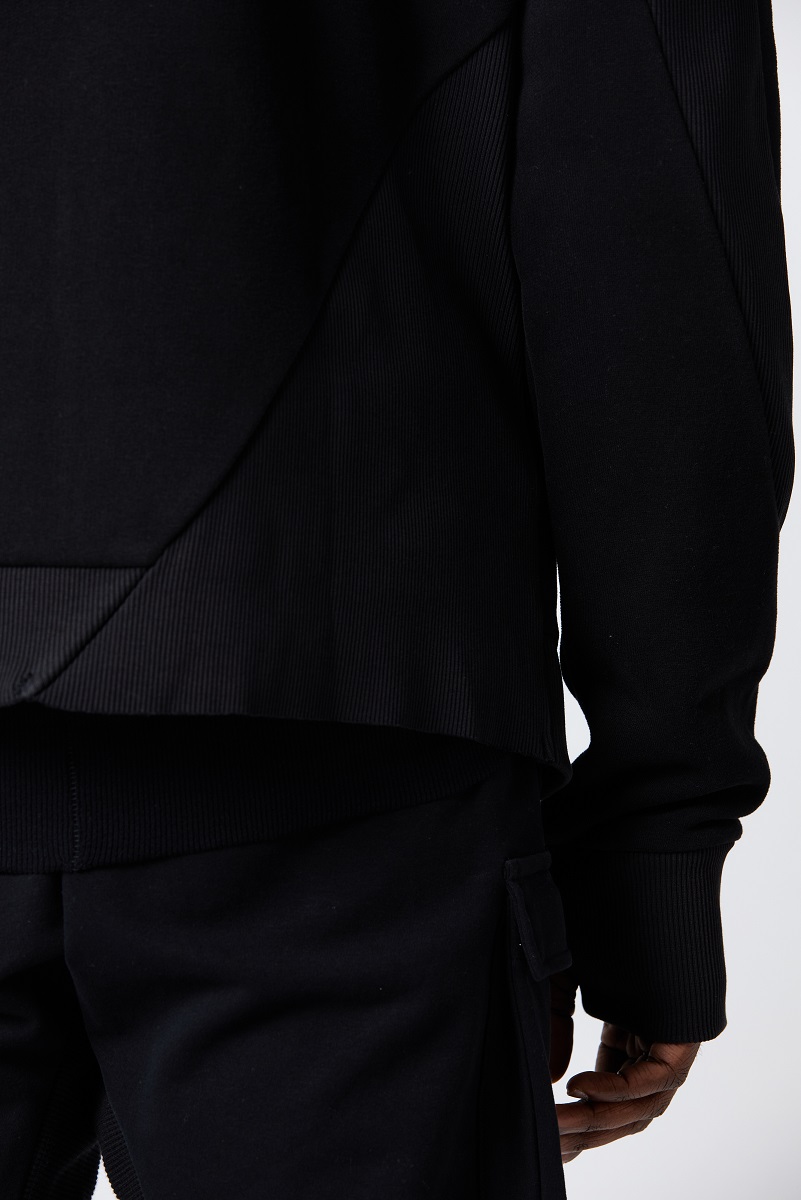 Thom Krom Zip Sweat Jacket in Black