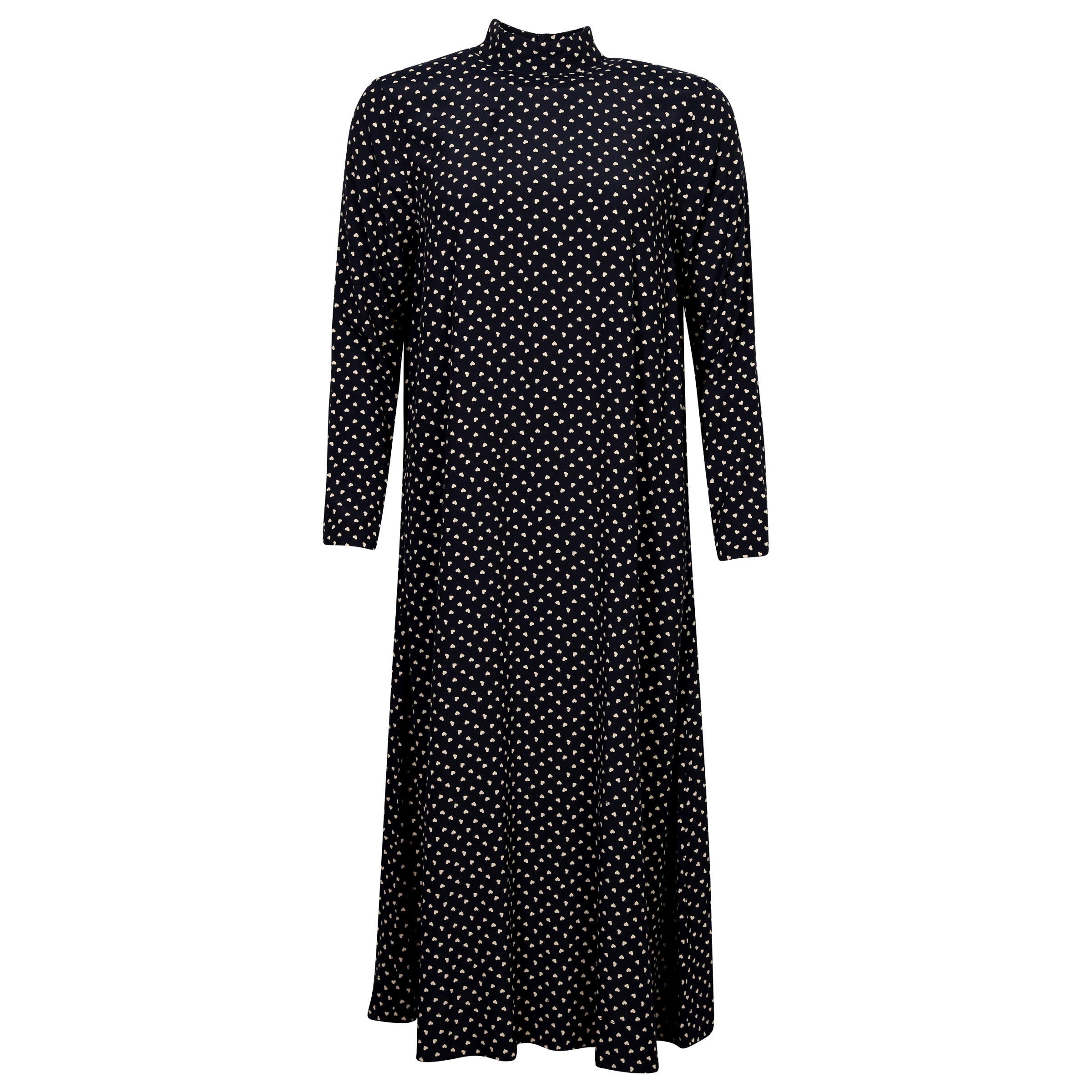 Ganni Viscose Dress Blue Heartprint