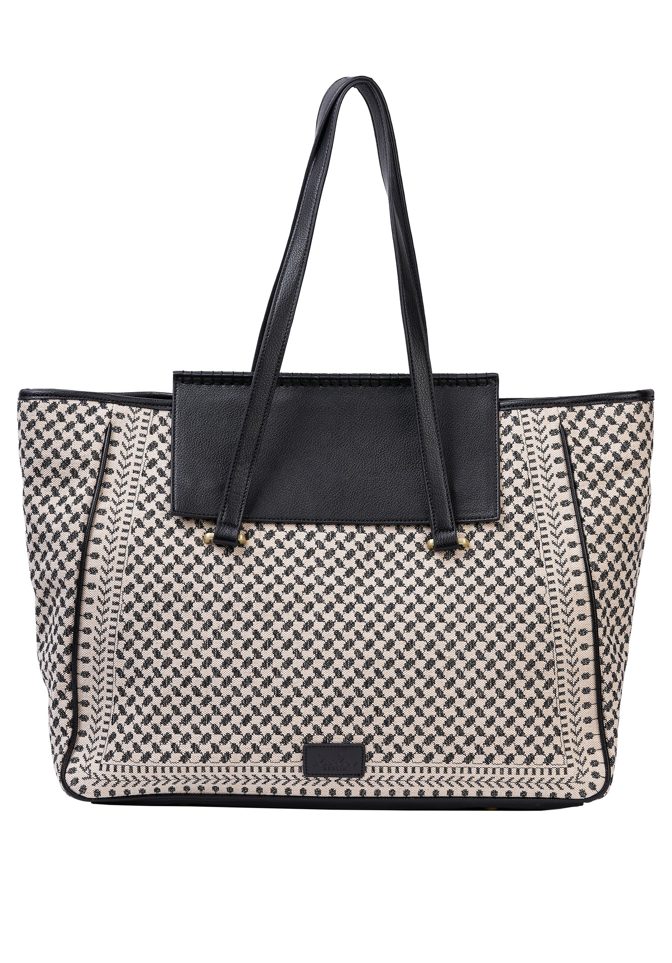 Lala Berlin East West Tote Melda Hessian X-Stitch