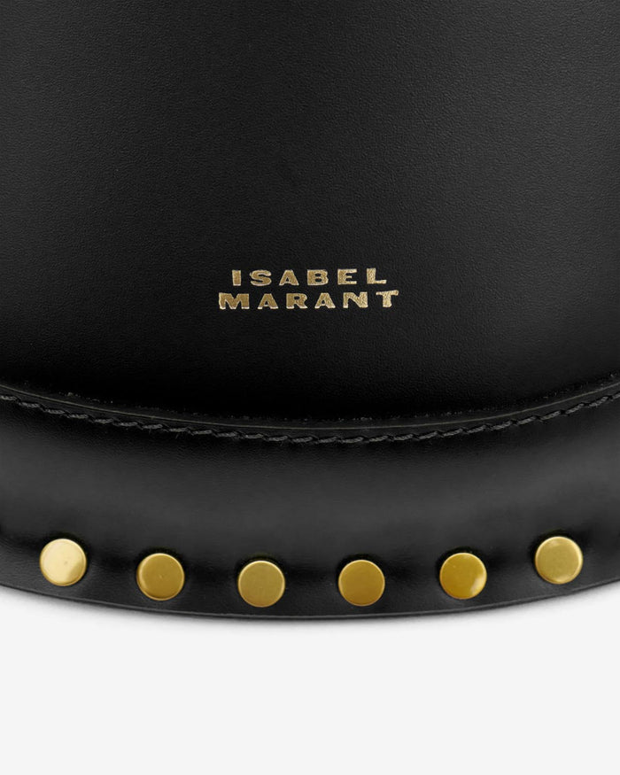 ISABEL MARANT Skano Fannypack in Black Shiny with Studs