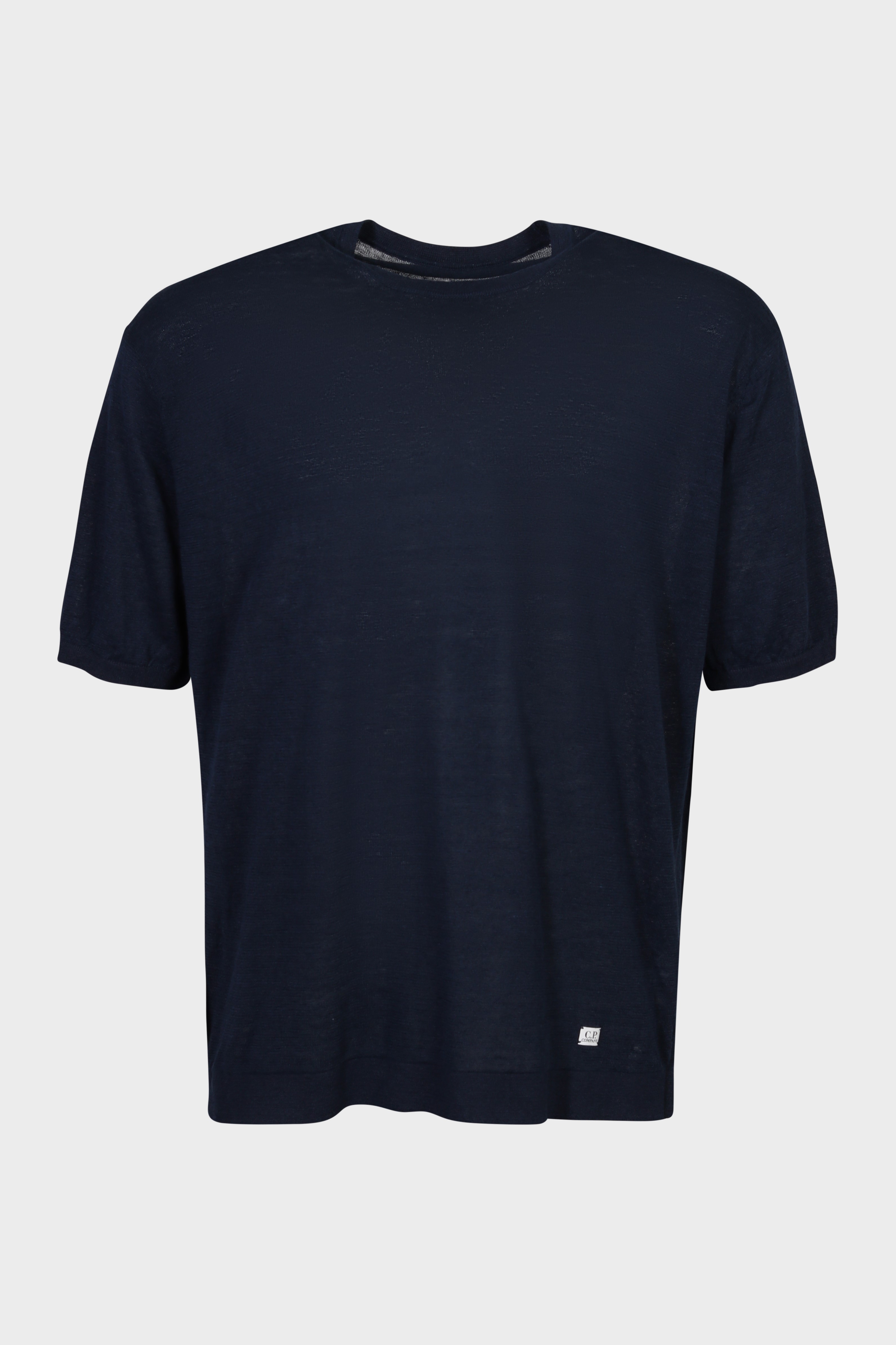 C.P. COMPANY Linen Knit T-Shirt in Navy