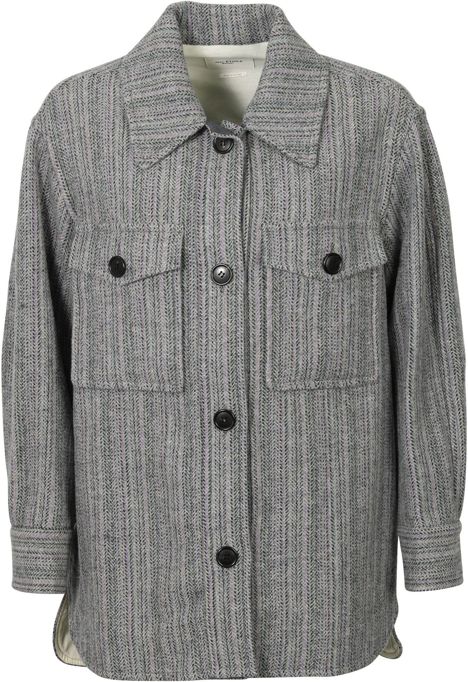 Isabel Marant Fishbone Overshirt Greyish Blue