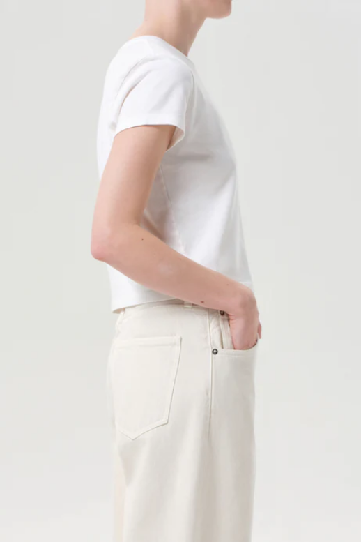 AGOLDE Adine Tee in White