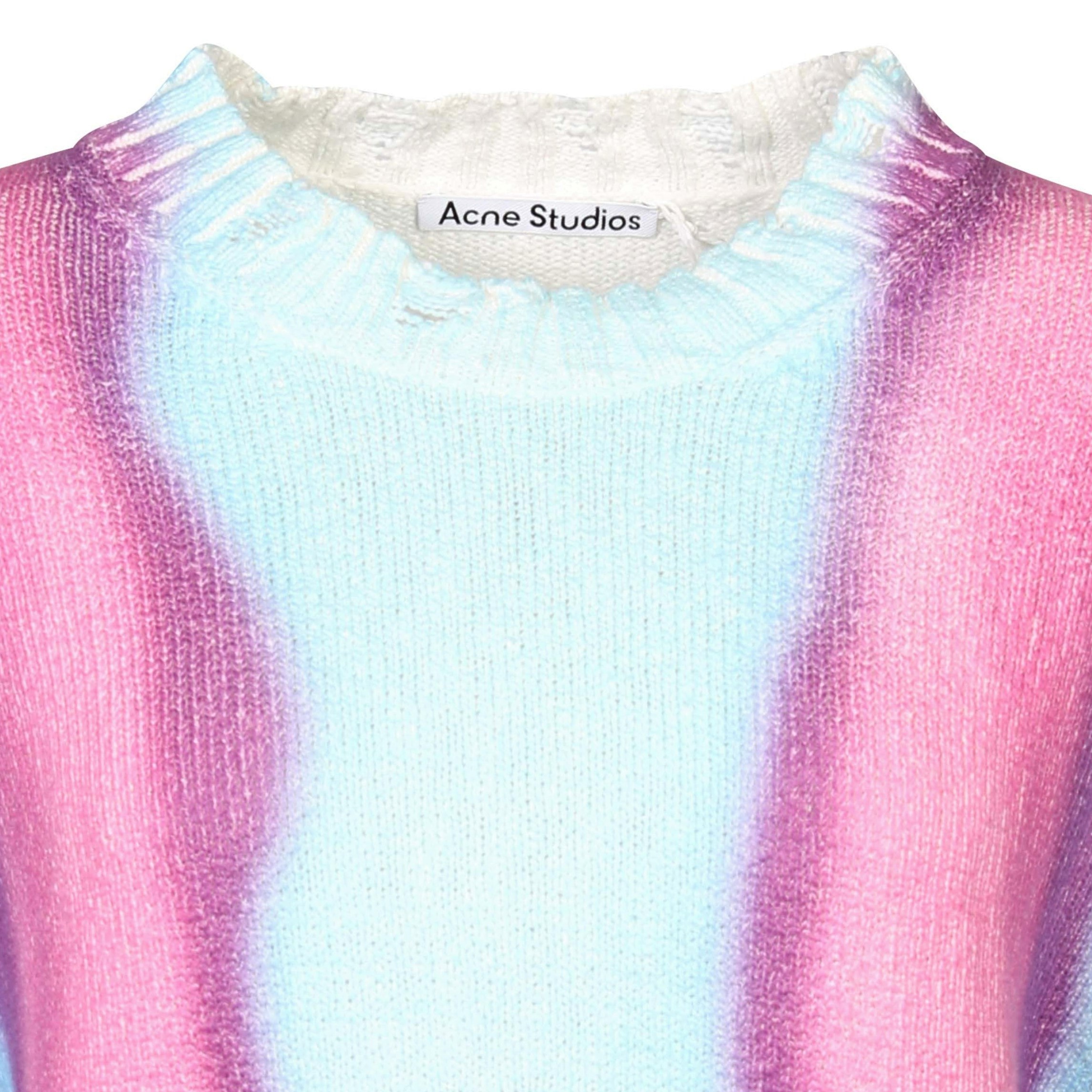 Acne Studios Knit Sweater in Sky Blue/Pink