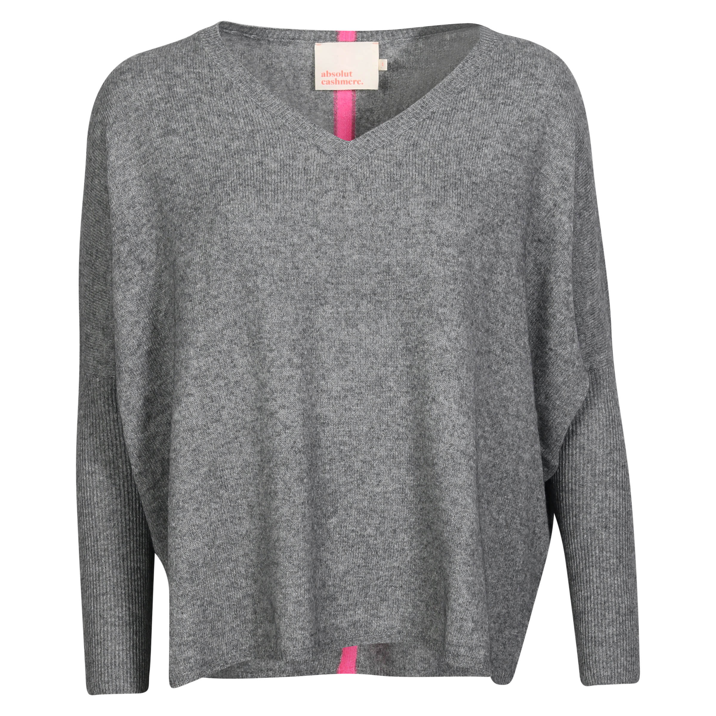 Absolut Cashmere Oversized Sweater Chloe Grey/PInk