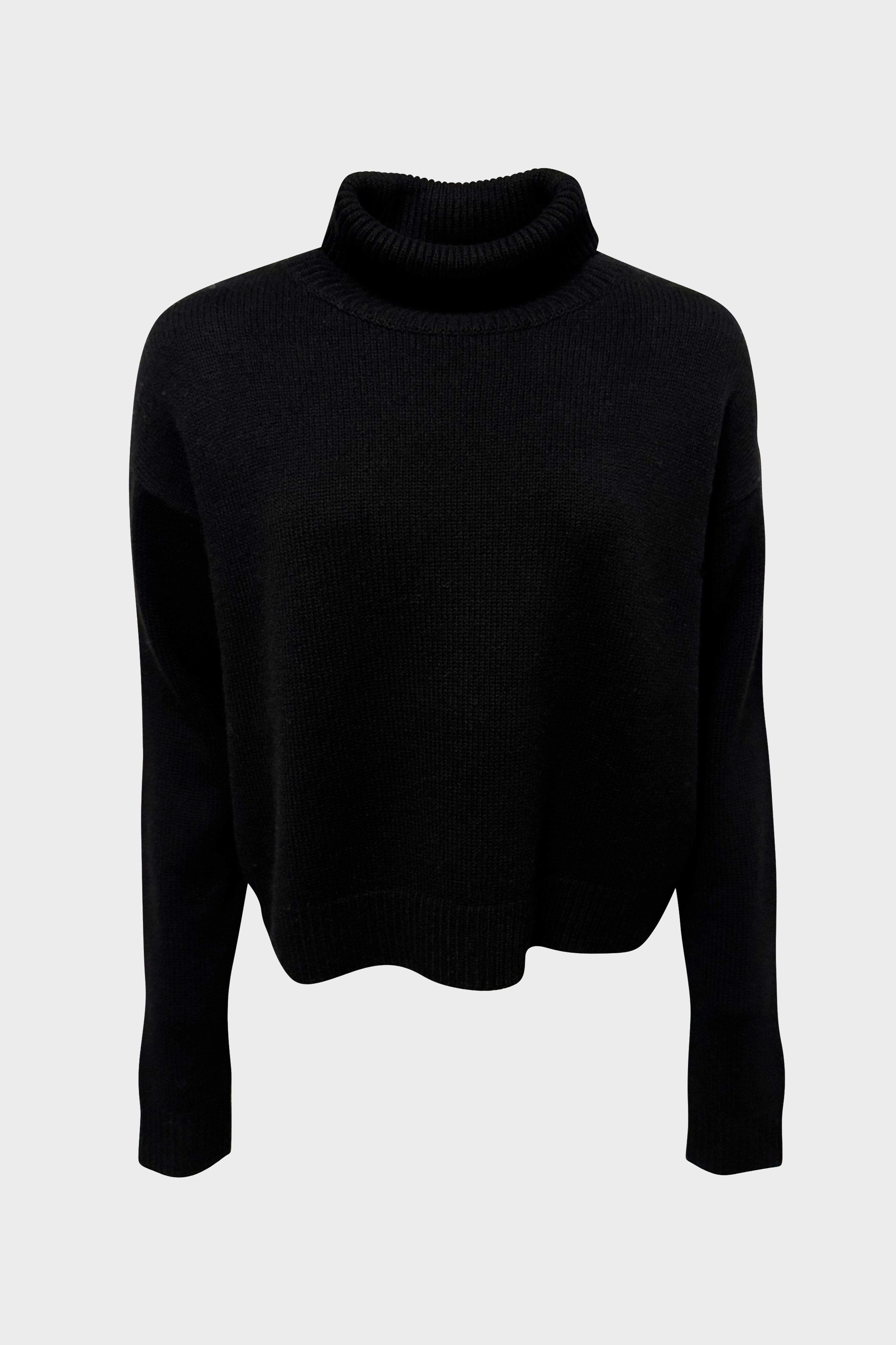 FLONA Cashmere Turtleneck Sweater Black