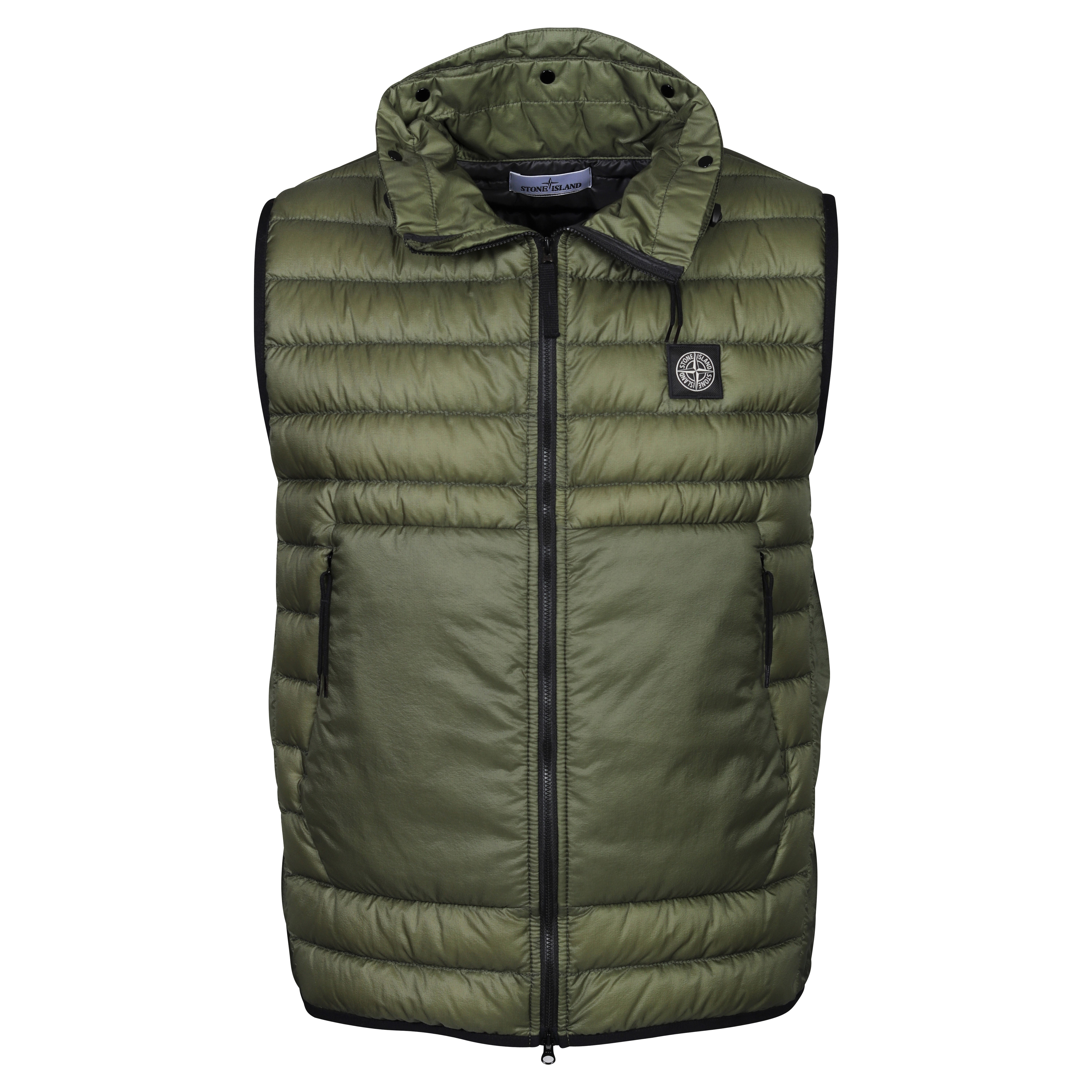 Stone Island Real Down Vest in Olive