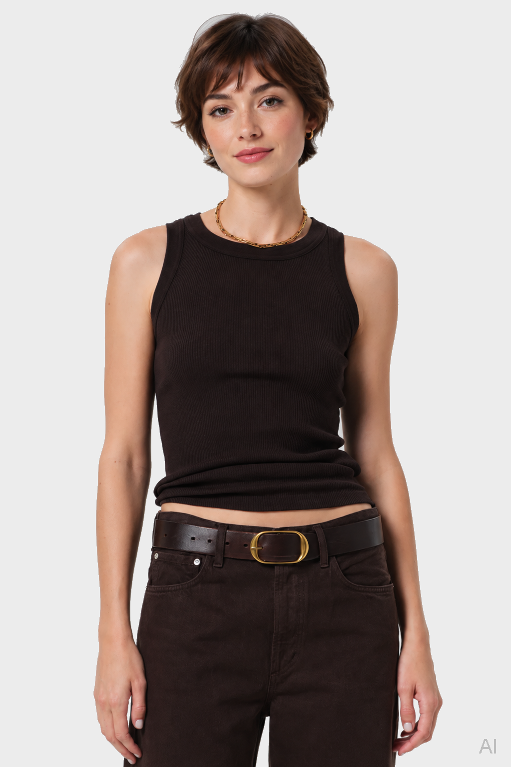 CITIZENS OF HUMANITY Isabel Tank Top in Brown