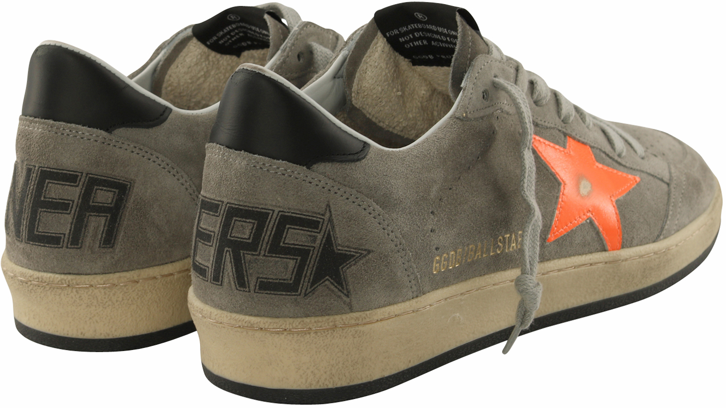 Golden Goose Sneaker Ball Star Grey Suede/Orange Fluo Star 42