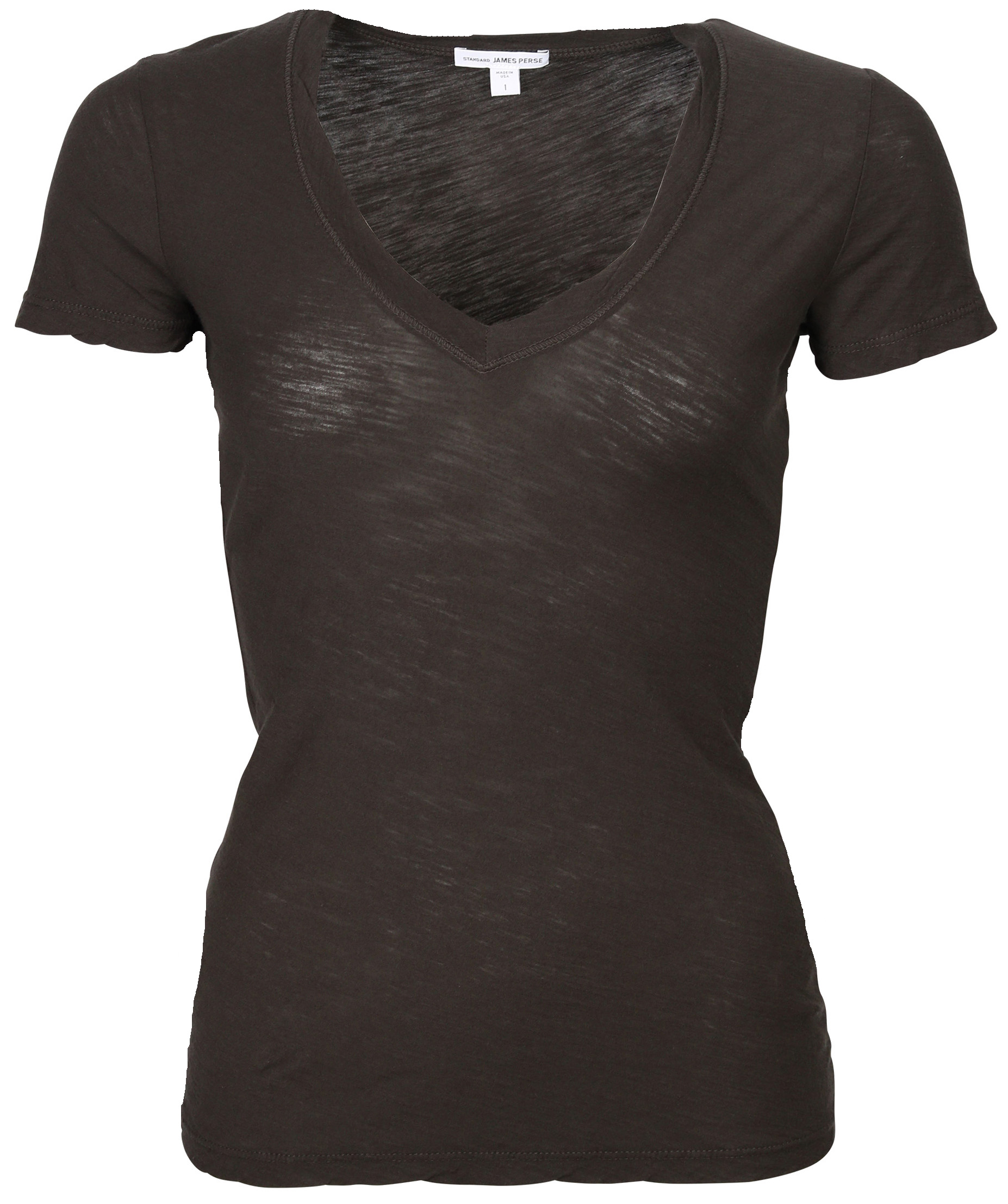 James Perse V Neck T-Shirt Carbon XS