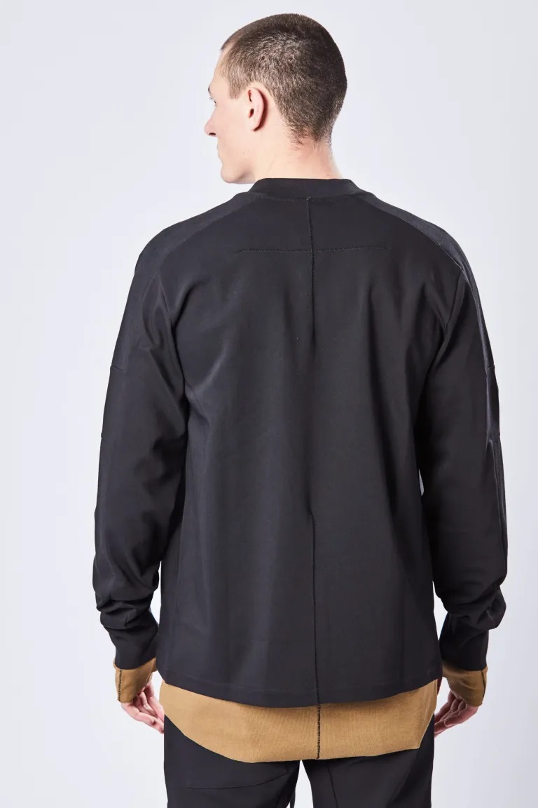 THOM KROM Zip Sweatjacket in Black XXL