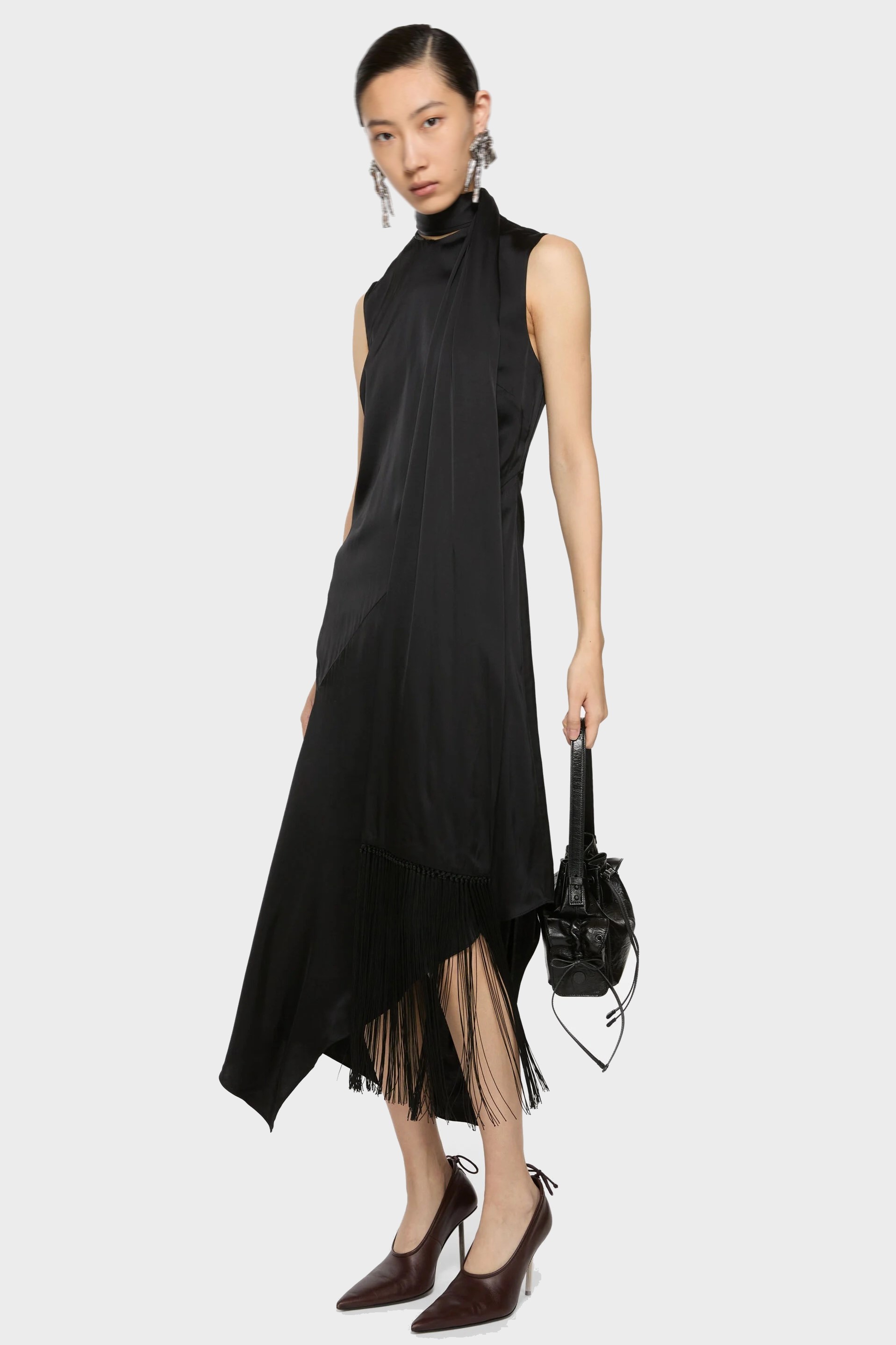ACNE STUDIOS Satin Dress in Black