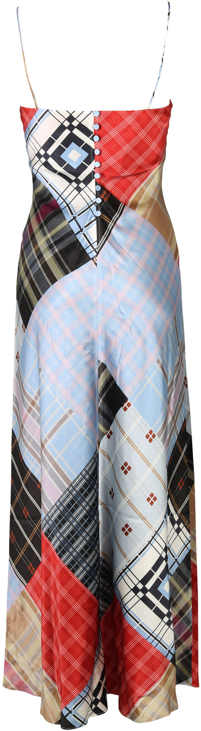 Ganni Silk Slip Dress Multicolour 34