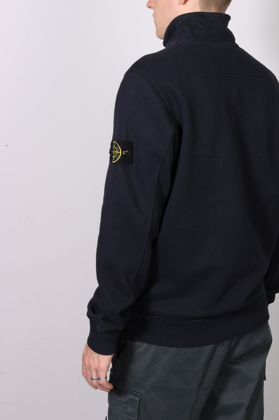 STONE ISLAND Half Zip Sweatshirt in Navy Blue S