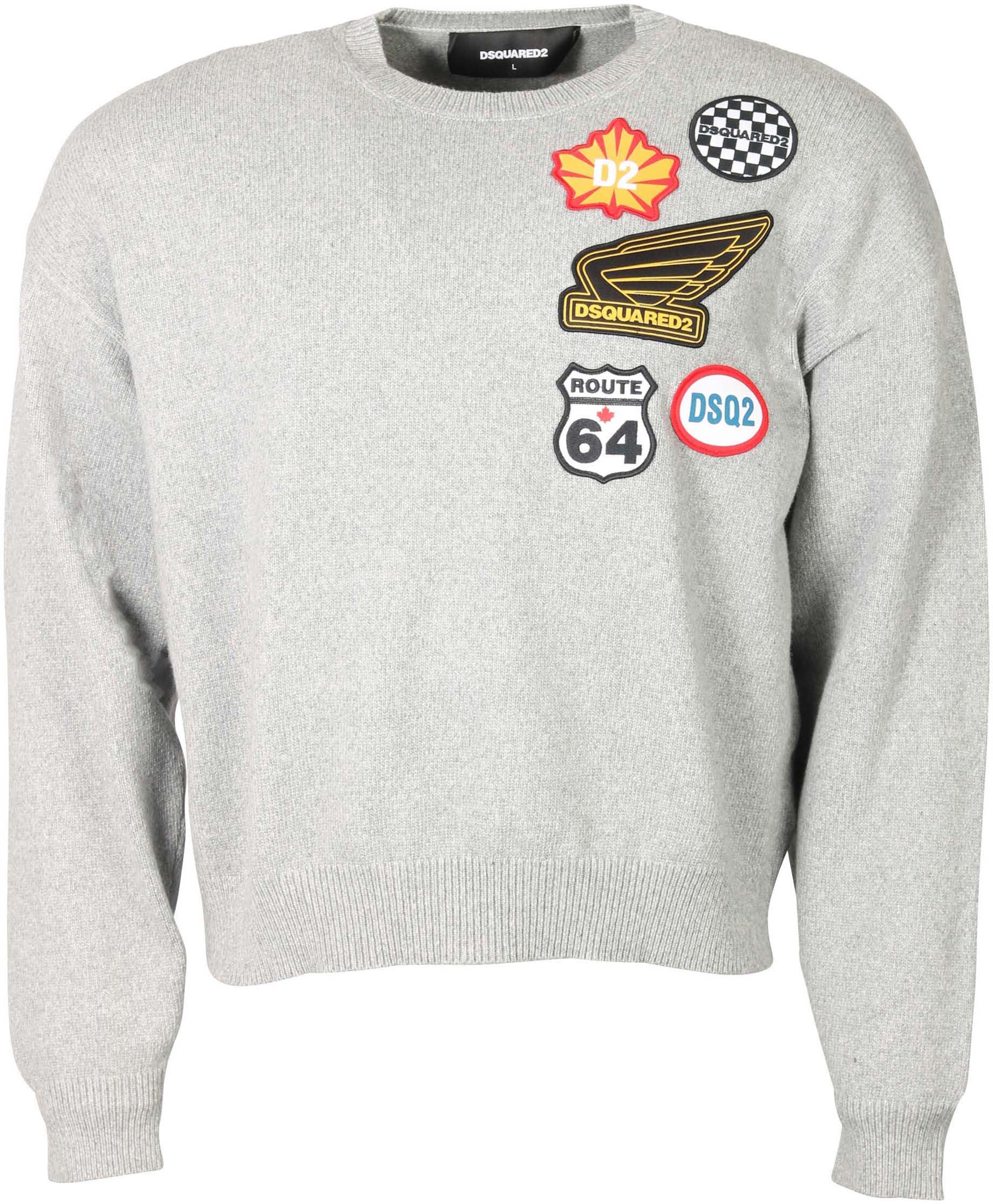 Dsquared Pullover Grey Patched L