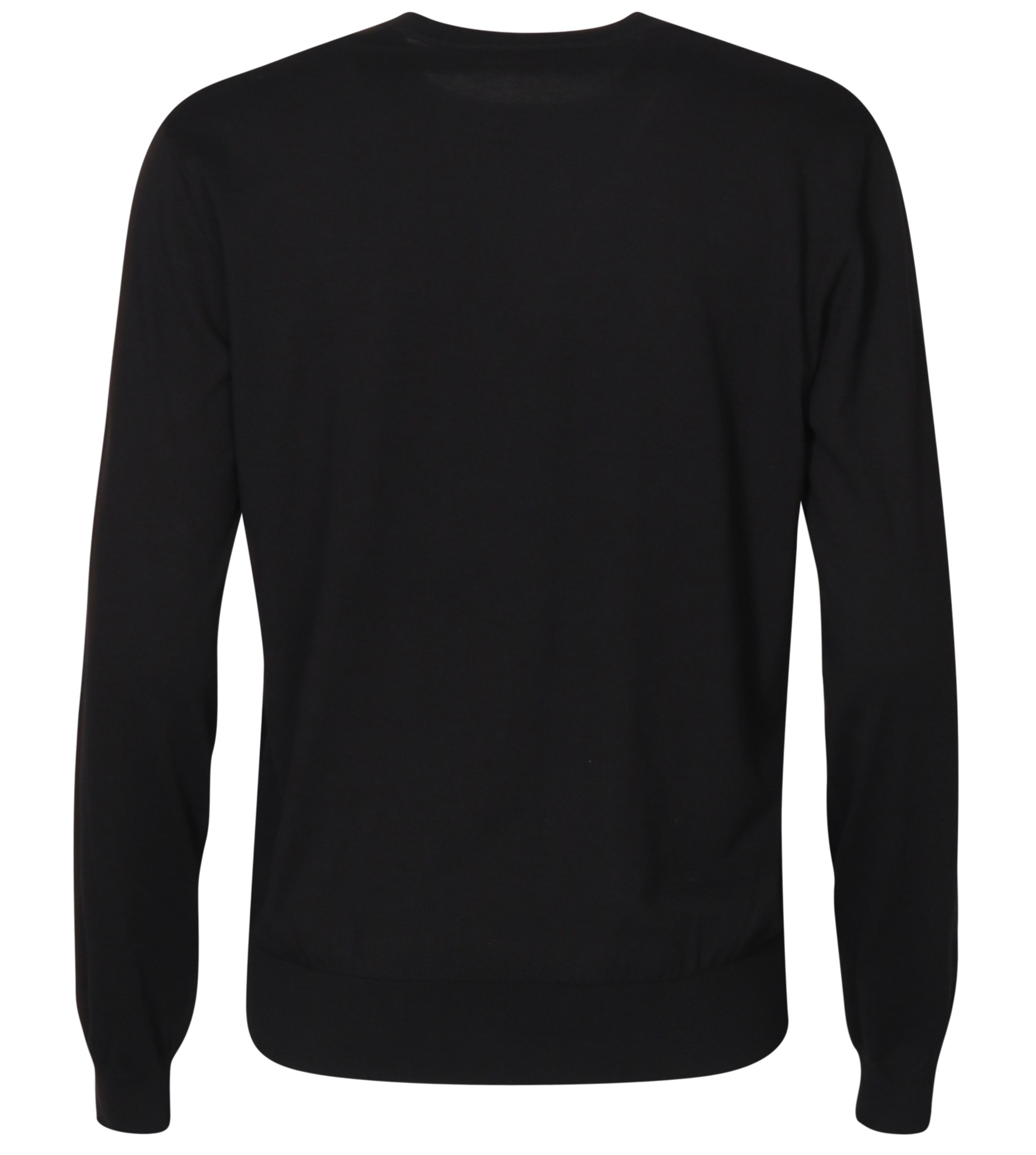 6397 Relaxed Cotton Crew Neck Pullover in Black L