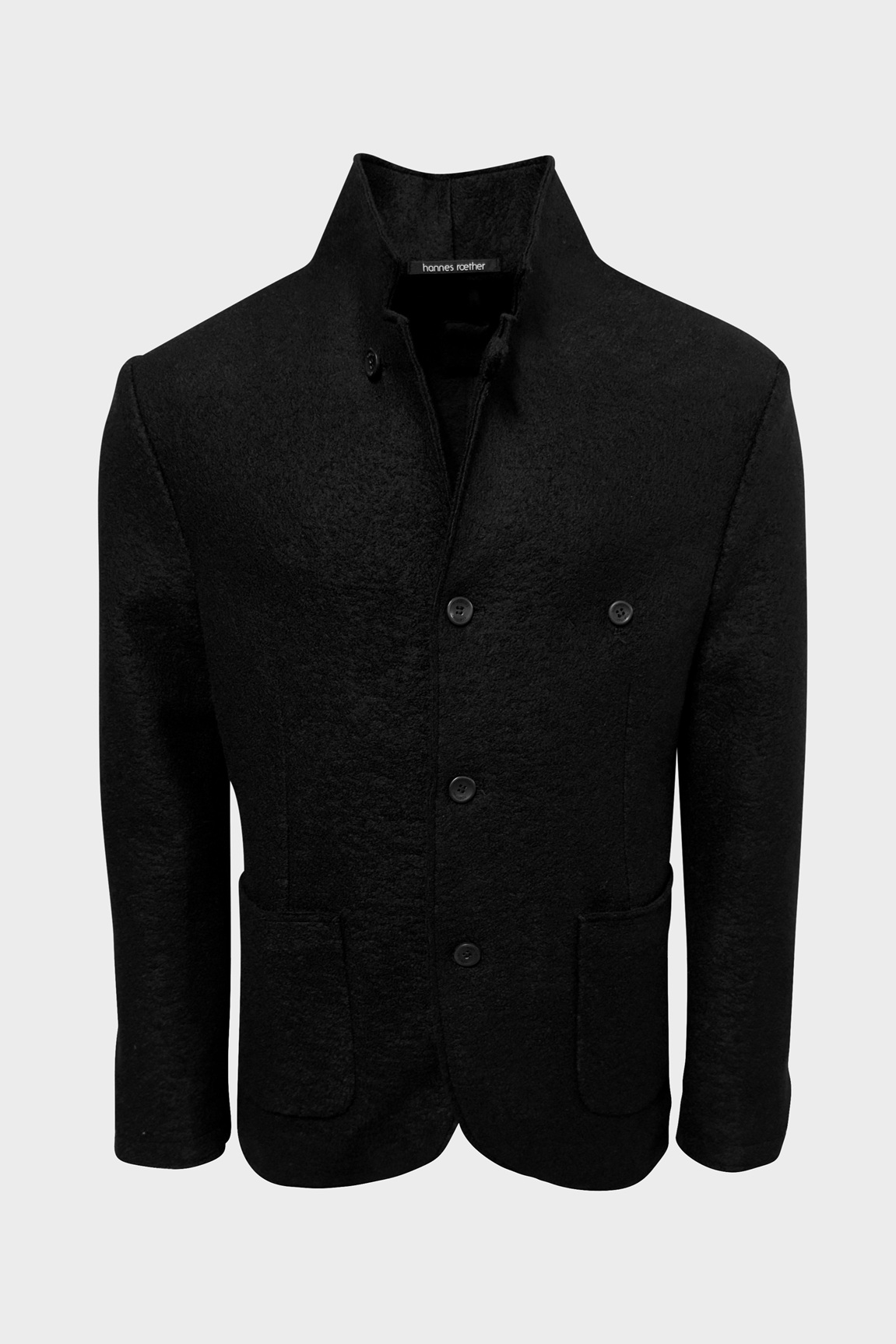 HANNES ROETHER Wool Jacket in Black