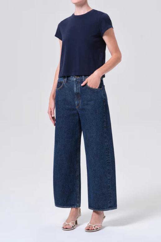 AGOLDE Adine Tee in Navy