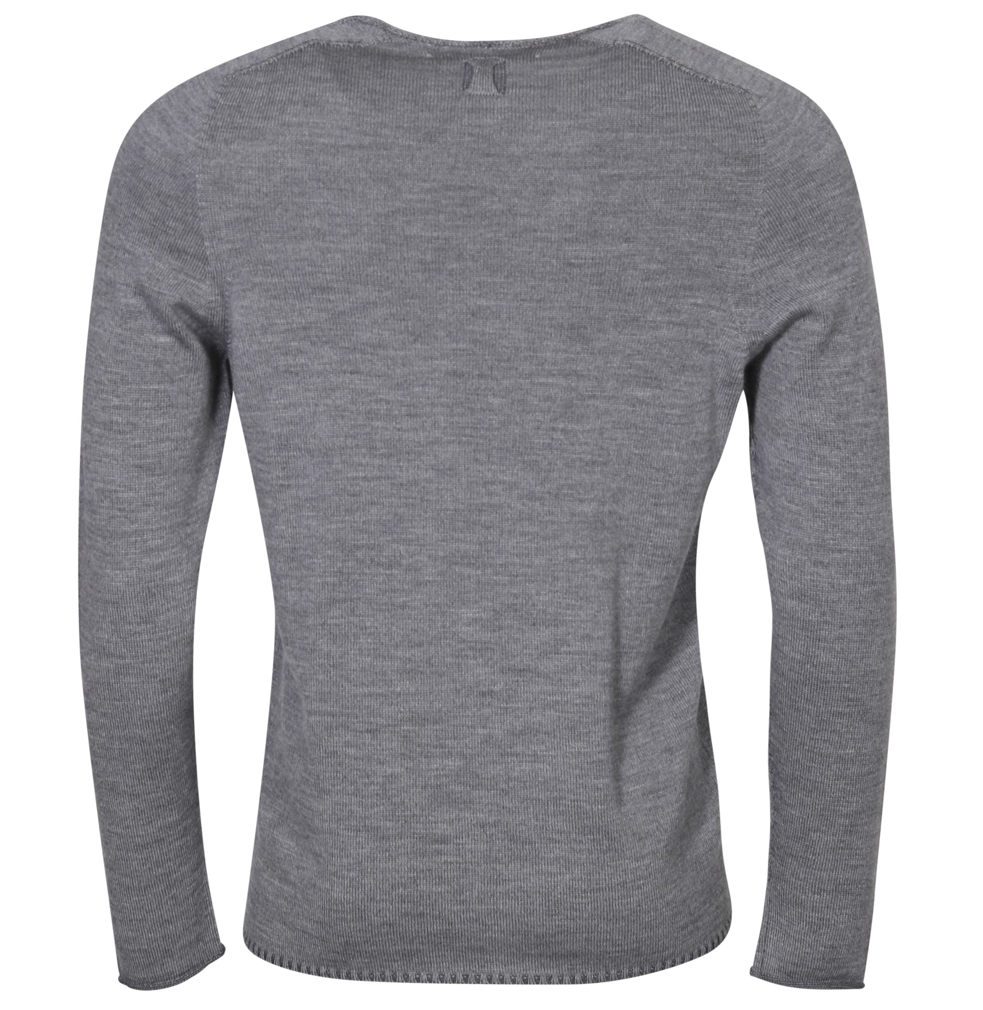 HANNES ROETHER Knit Pullover in Grey/Dark Grey