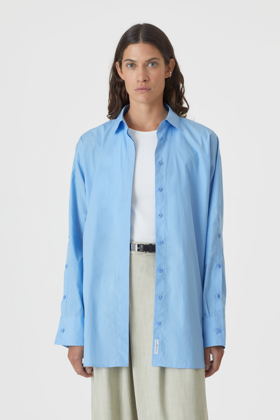 CLOSED Placket Detail Shirt in Blue Morning Sky