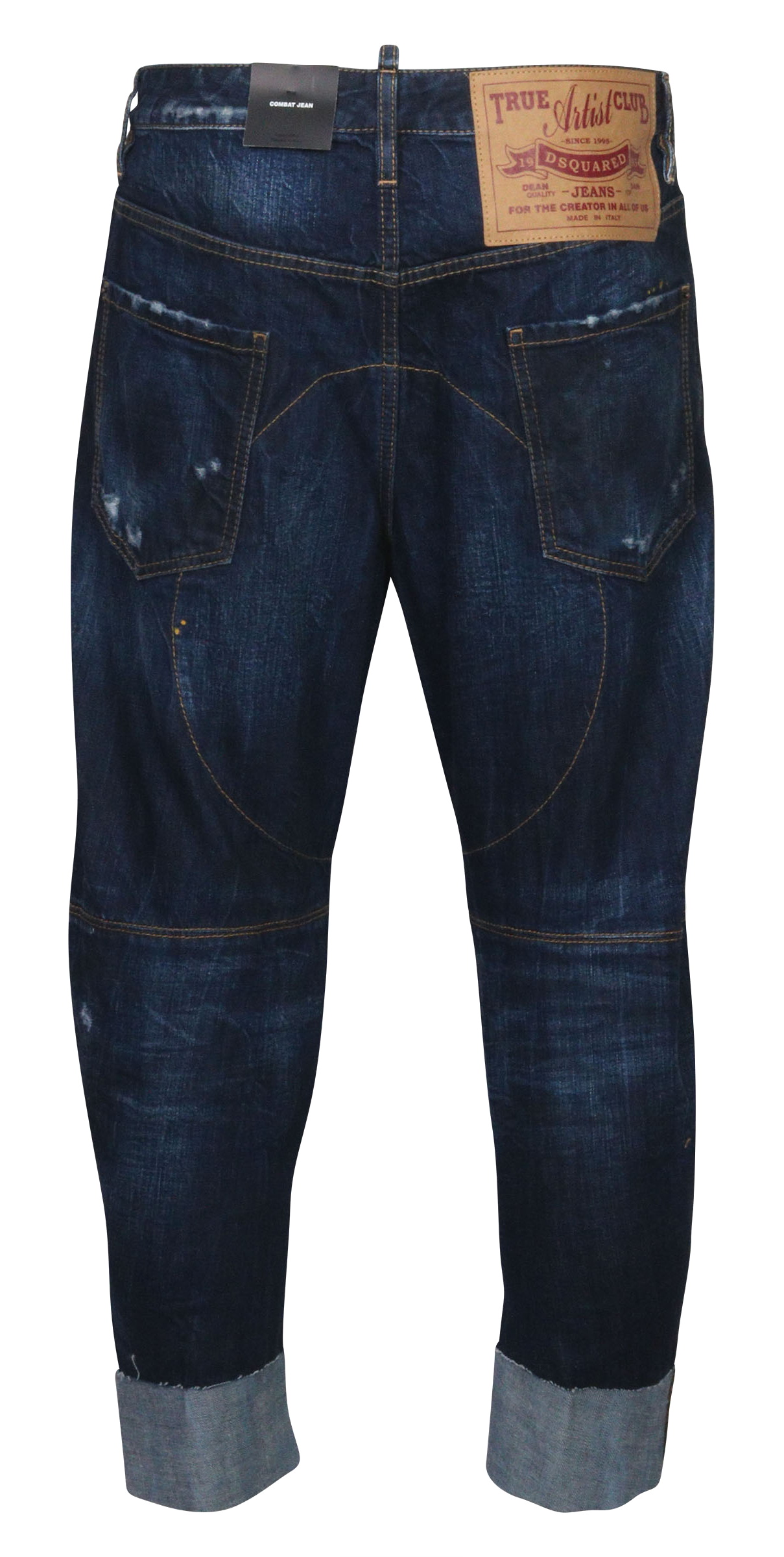 Dsquared Combat Jeans Wire Inside Blue Washed