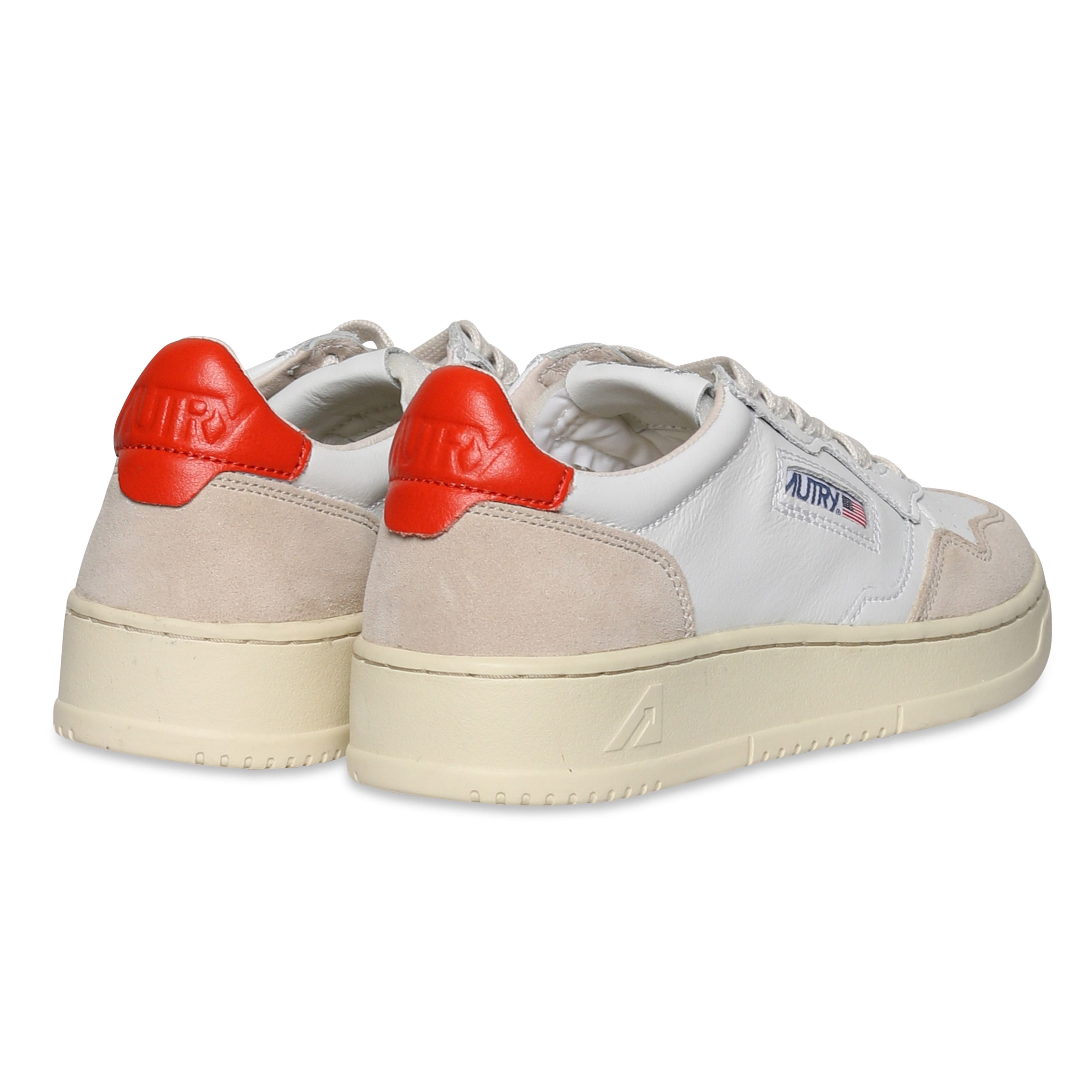 Autry Action Shoes Low Sneaker White/Suede/Orange 41