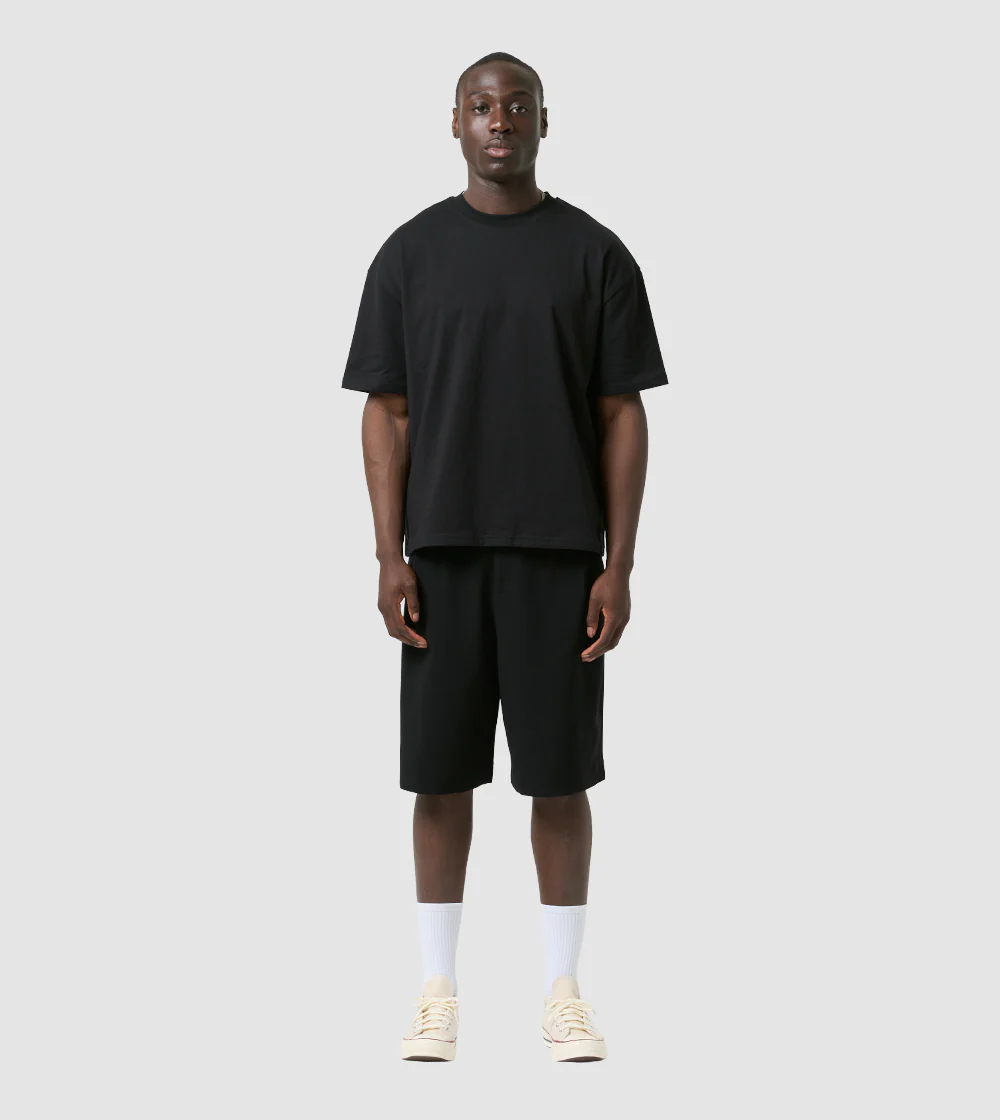 PERPLEX Cropped Boxy Fit T-Shirt in Black XL