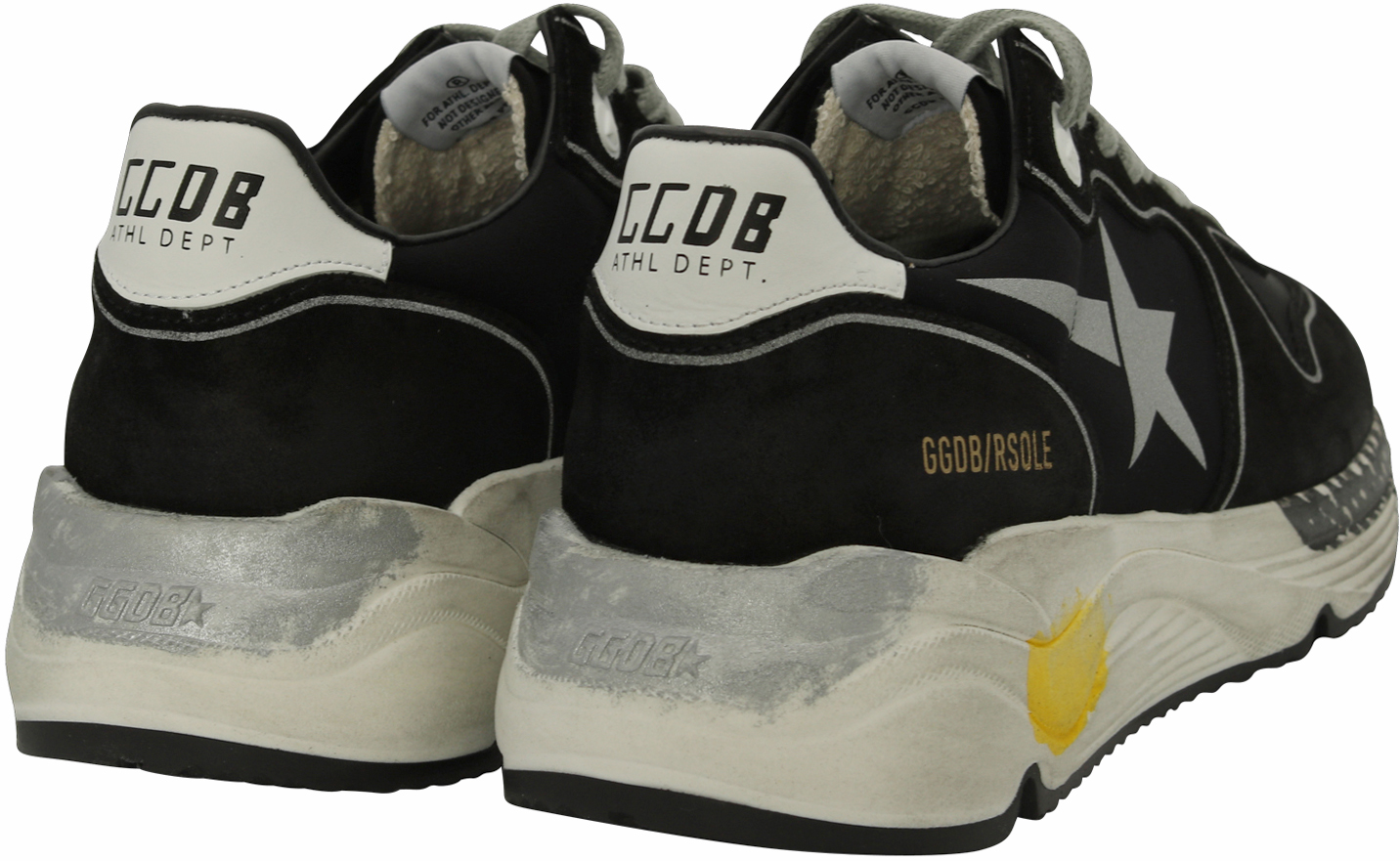Golden Goose Sneakers Running Black-Lycra-Silver Star 46