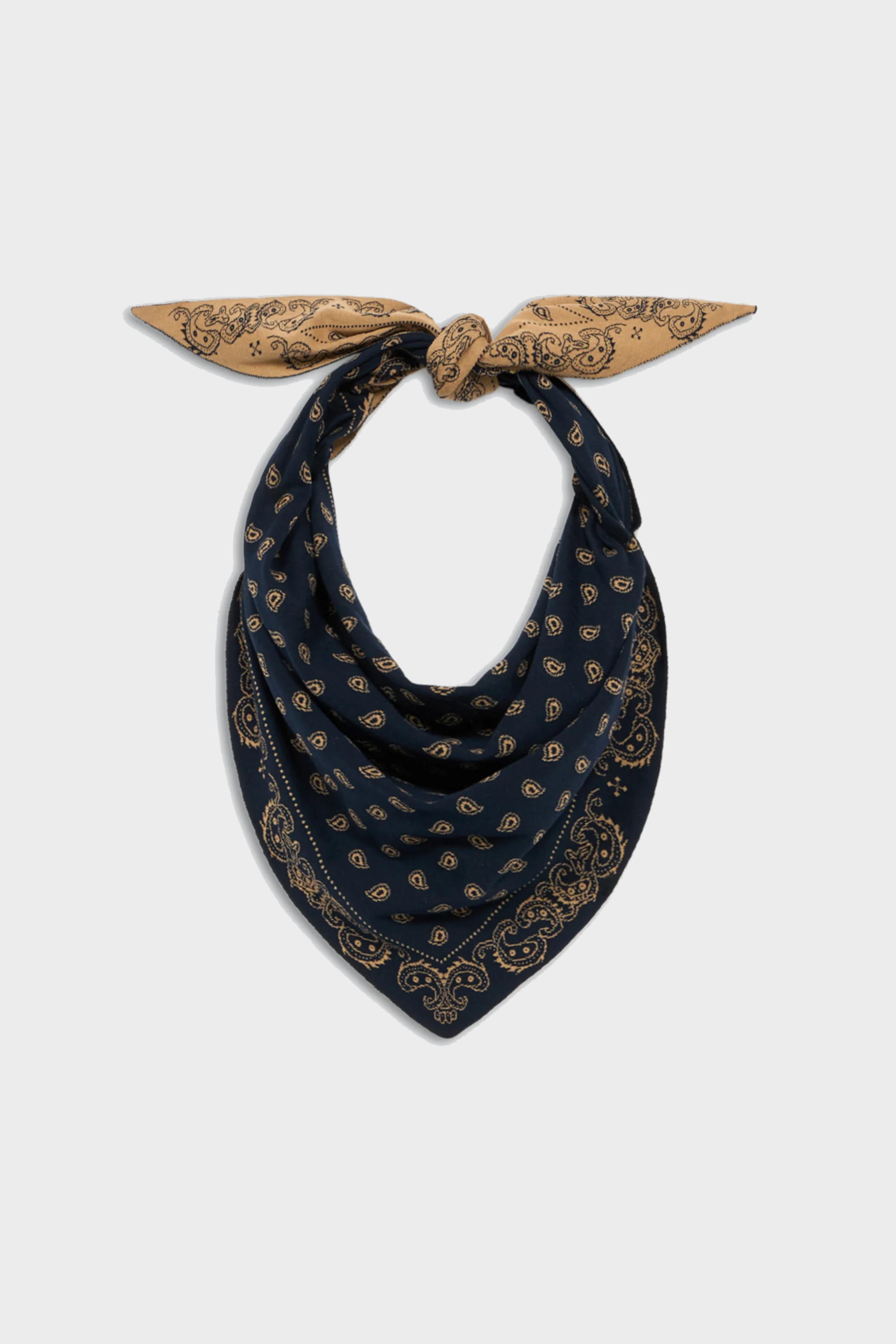 GUEST IN RESIDENCE Wild Rag Scarf in Navy/Camel
