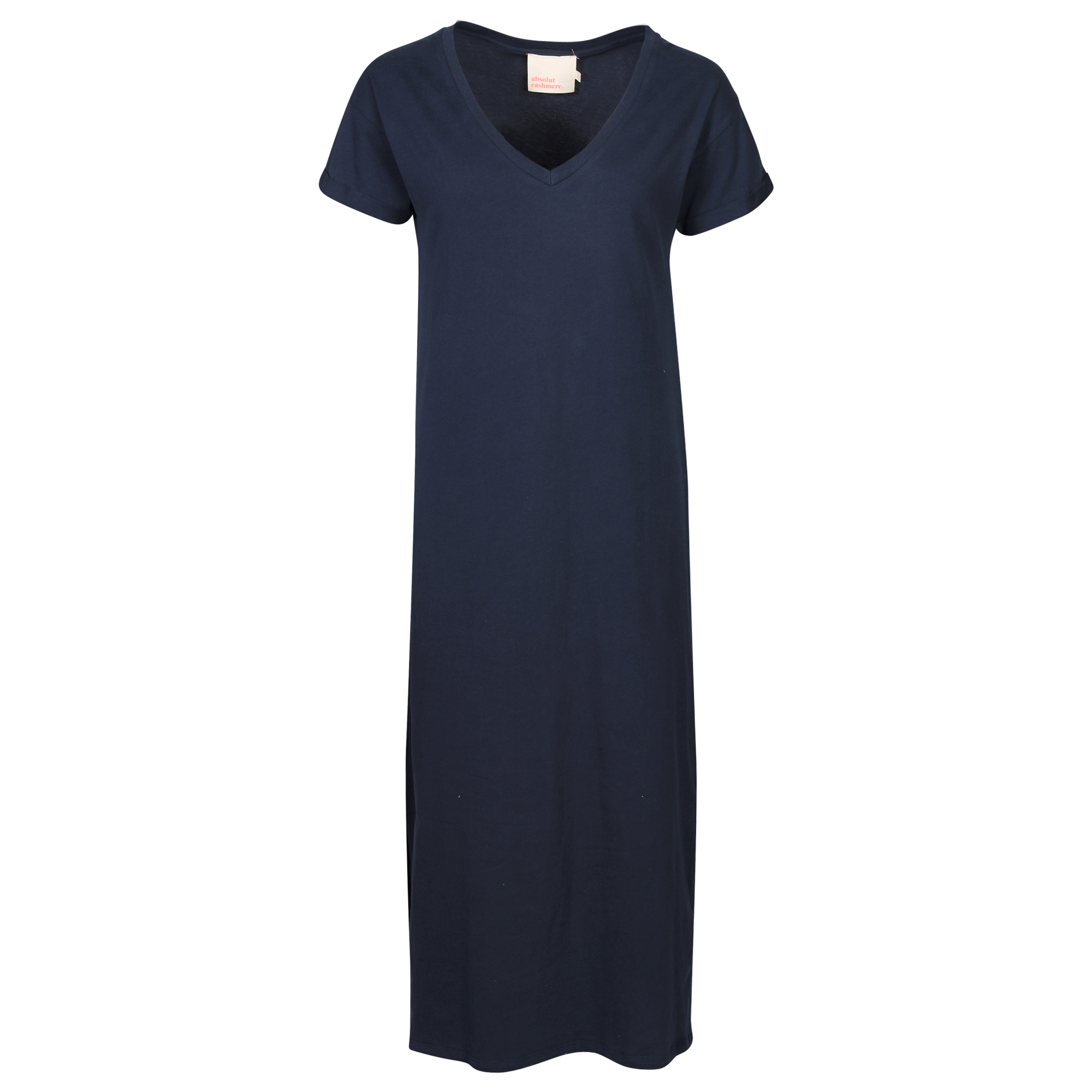 Absolut Cashmere V-Neck Jersey Dress Lorene in Navy