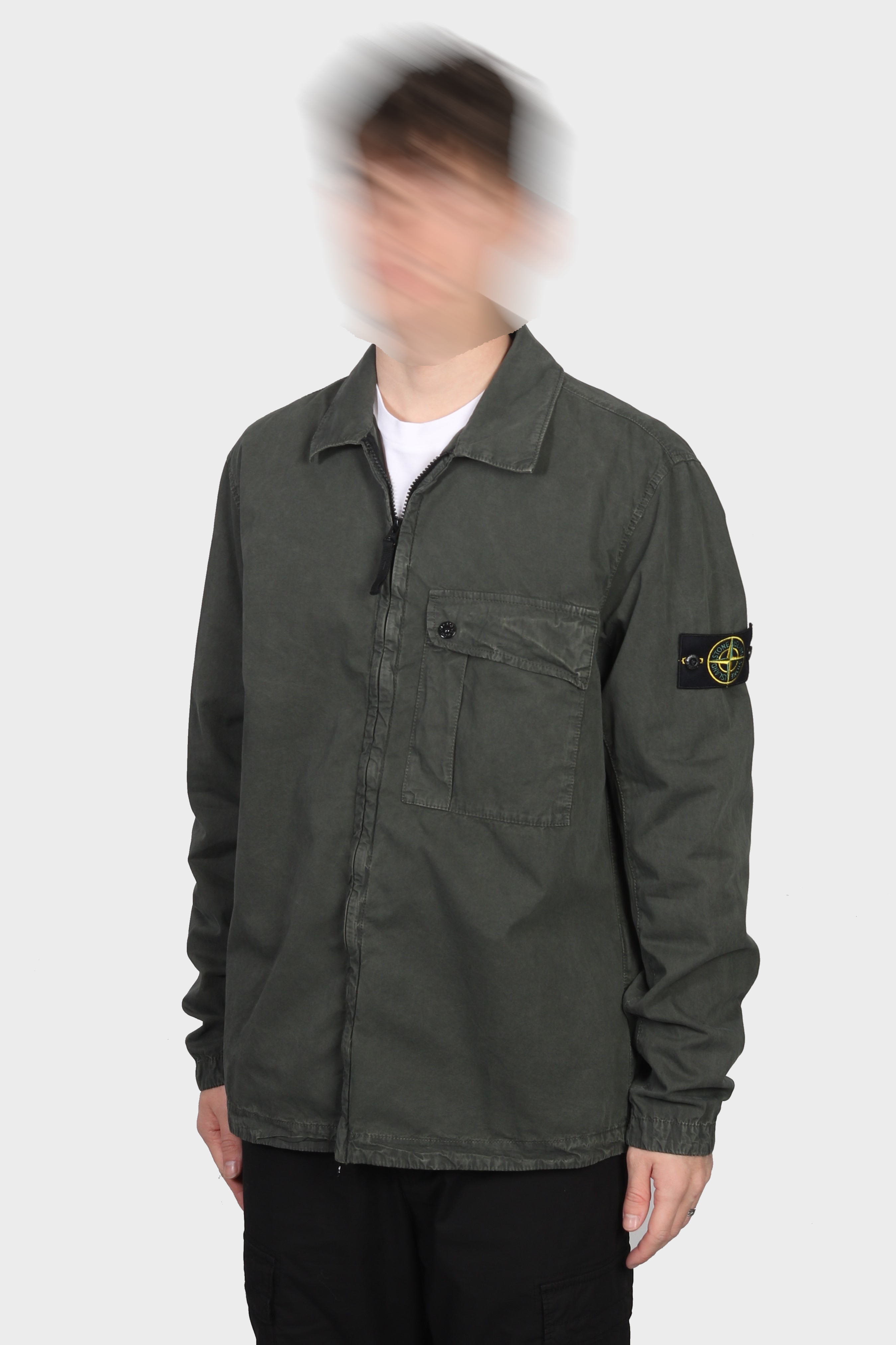 STONE ISLAND Overshirt in Washed Green XL