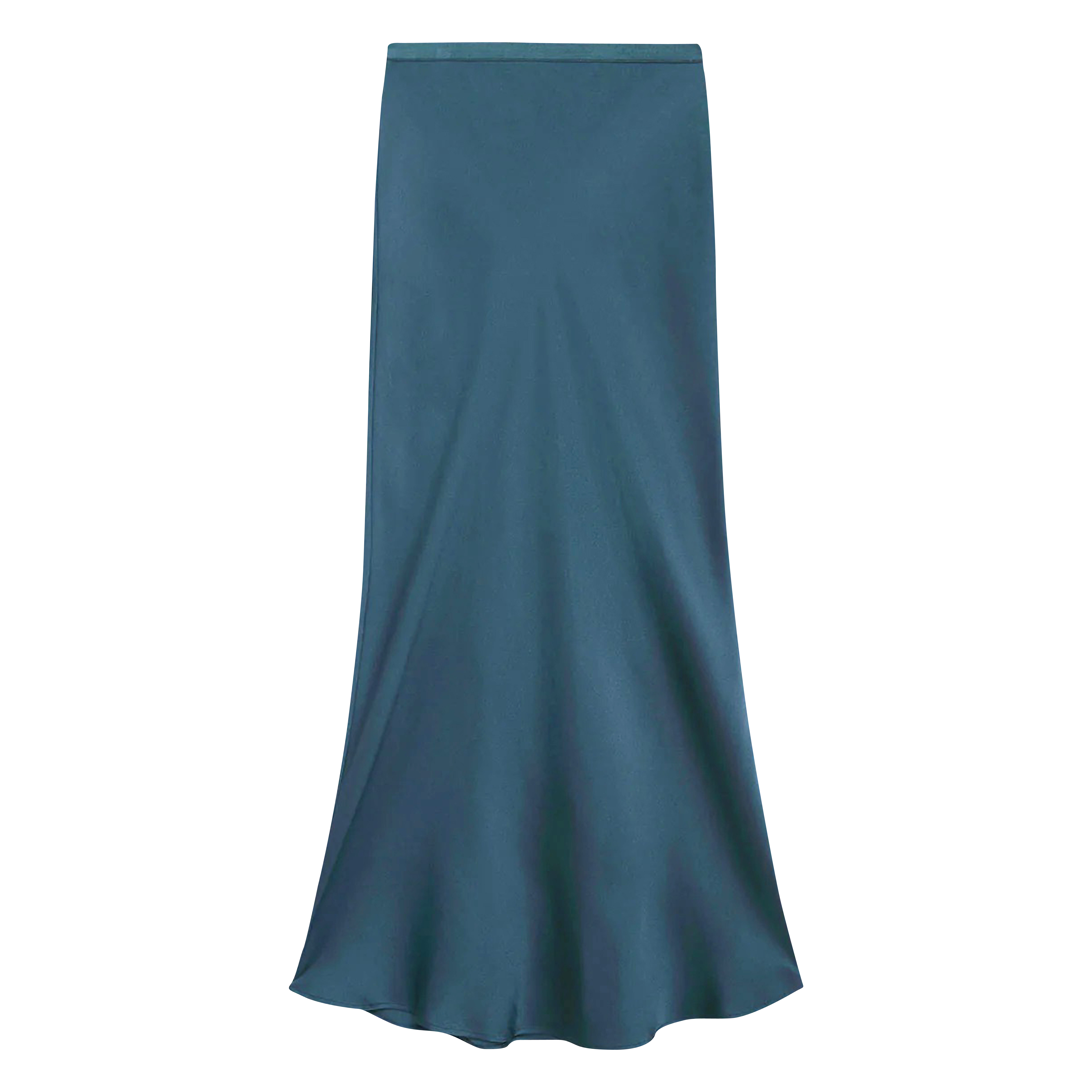 Anine Bing Bar Silk Skirt in Steel Blue M