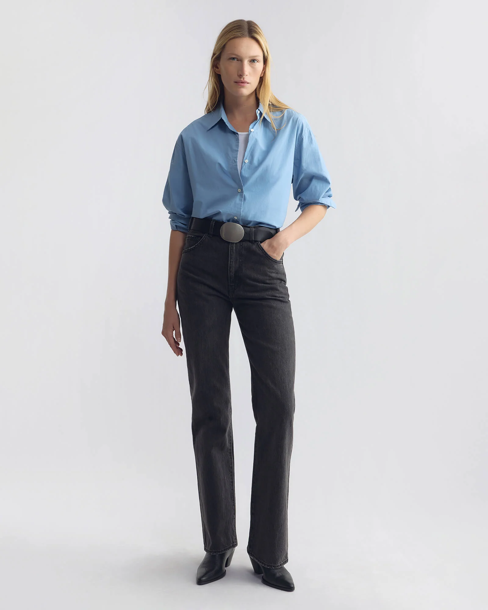 NILI LOTAN Yorke Shirt in Opal