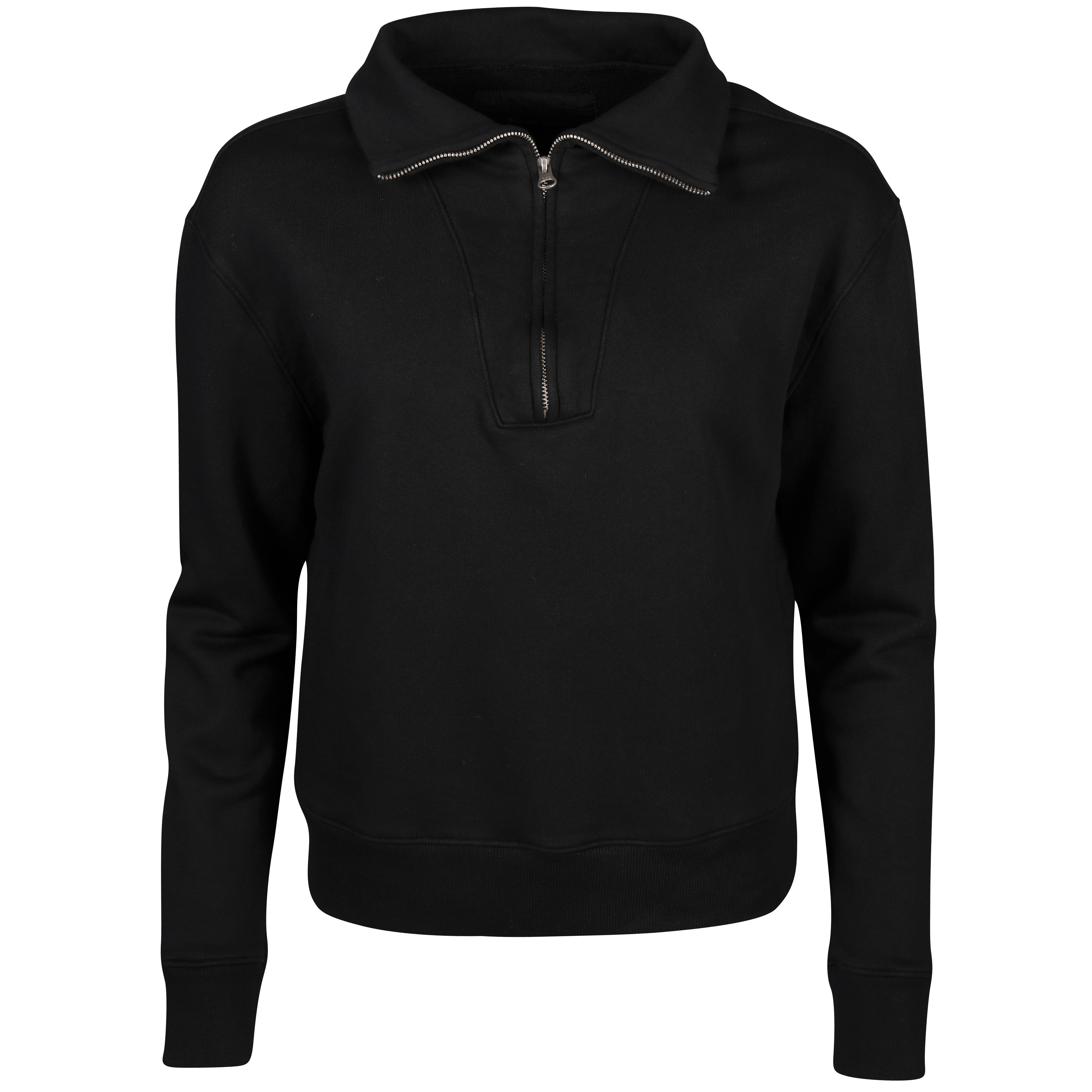 Nili Lotan Bentley Quarter Zip Sweater in Washed Black