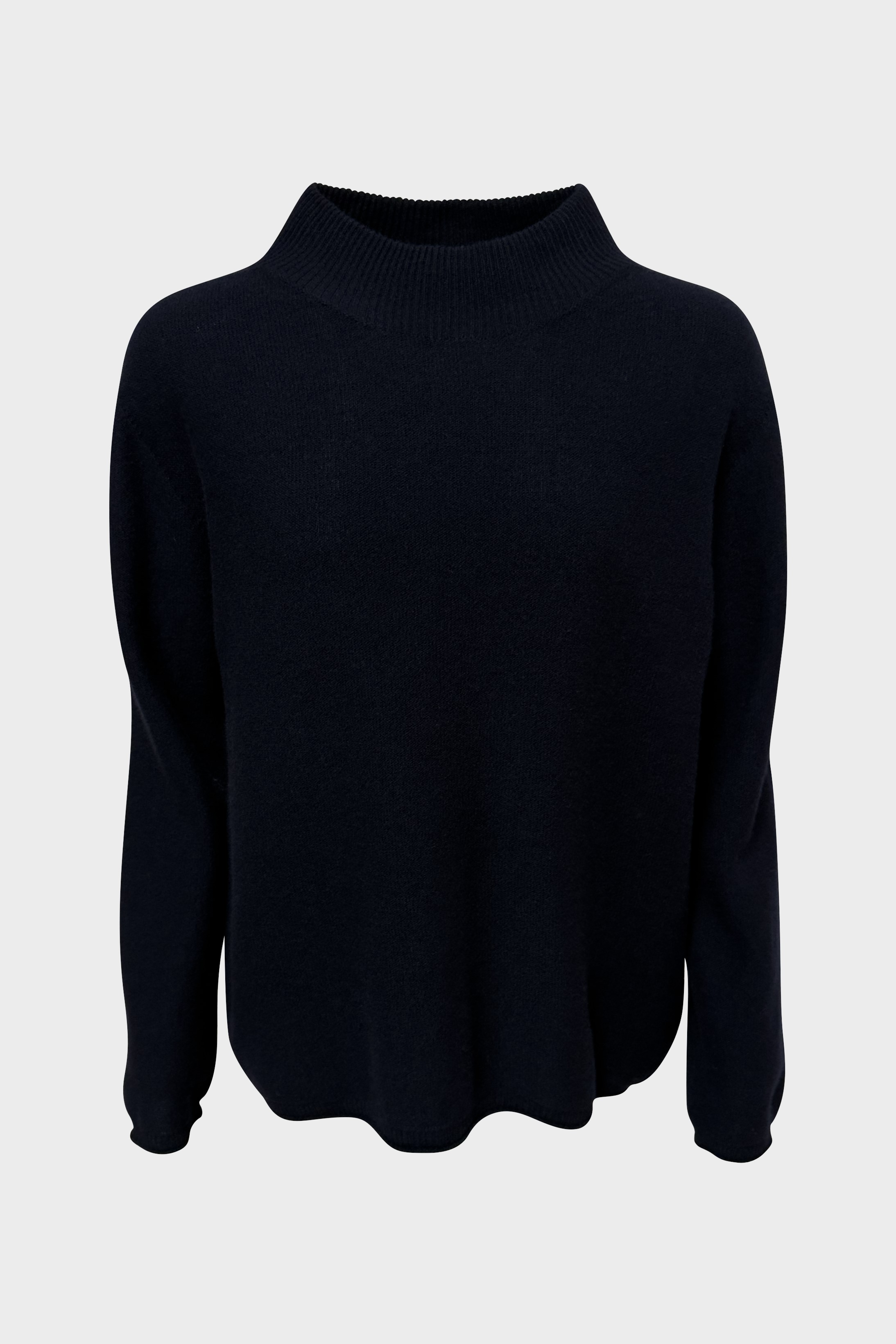 HANNES ROETHER Wool/Cashmere Pullover in Navy