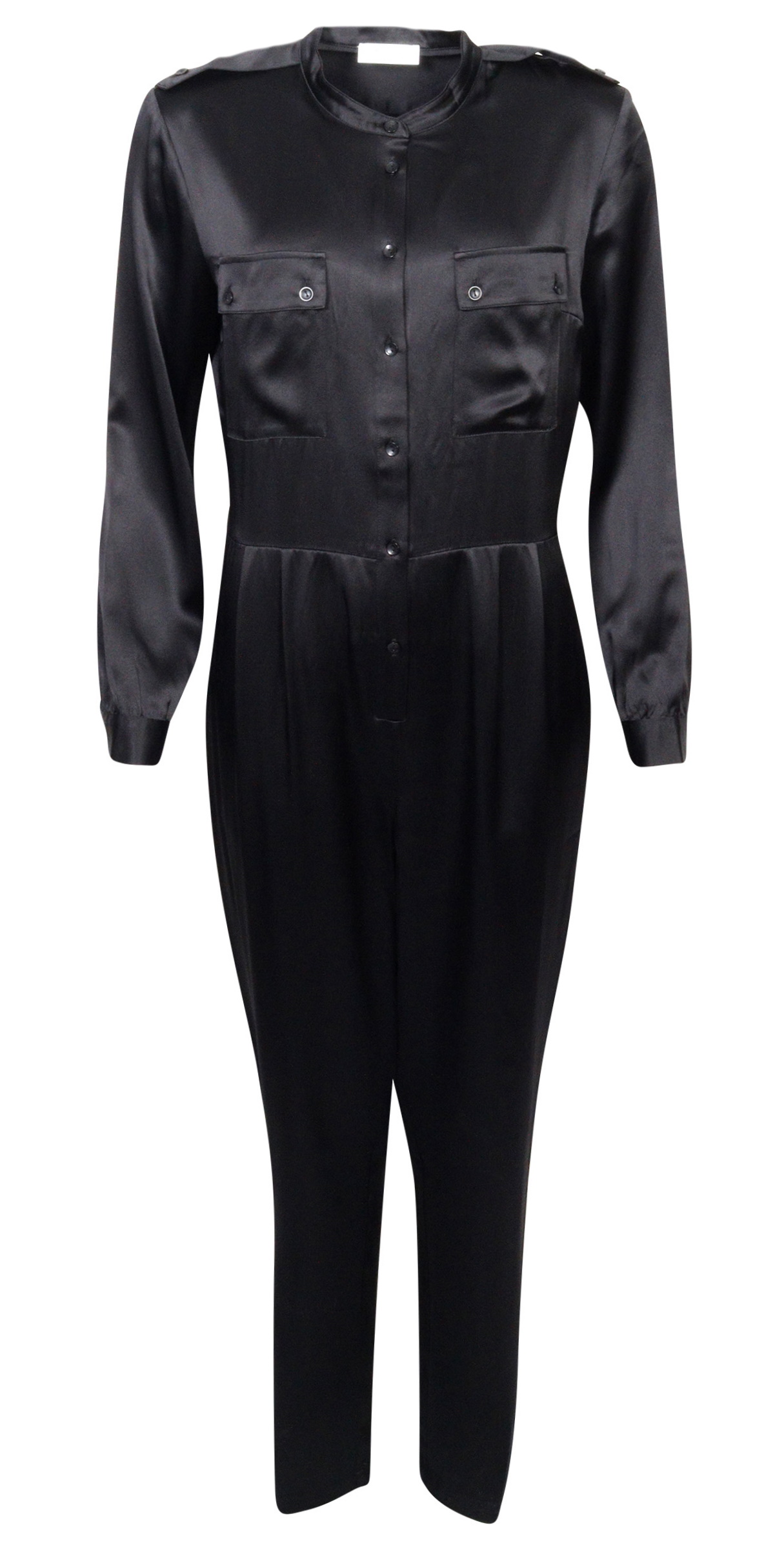 Anine Bing X Helena Christensen Silk Jumpsuit Rosalie Black