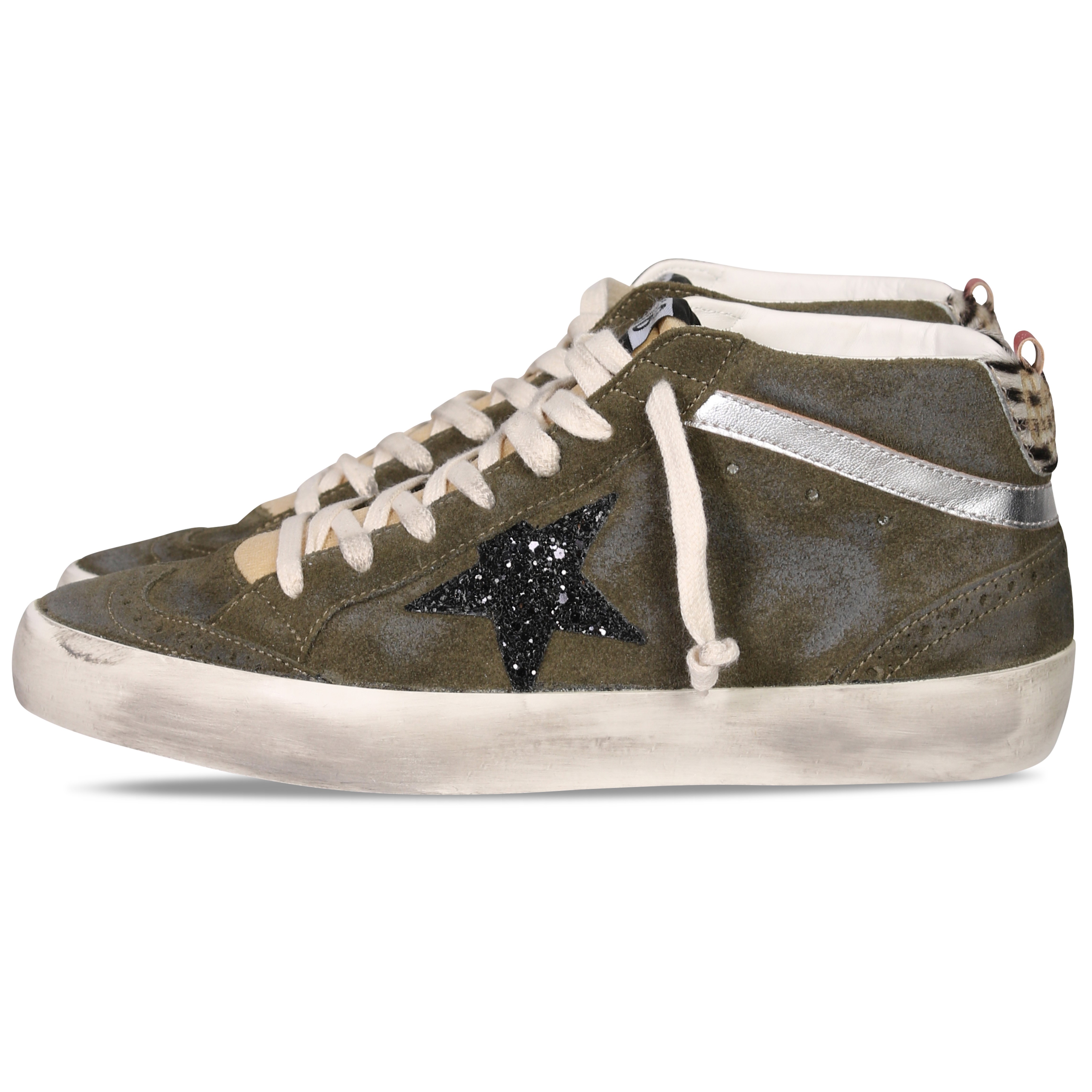 Golden Goose Sneaker Mid Star Olive/Yellow