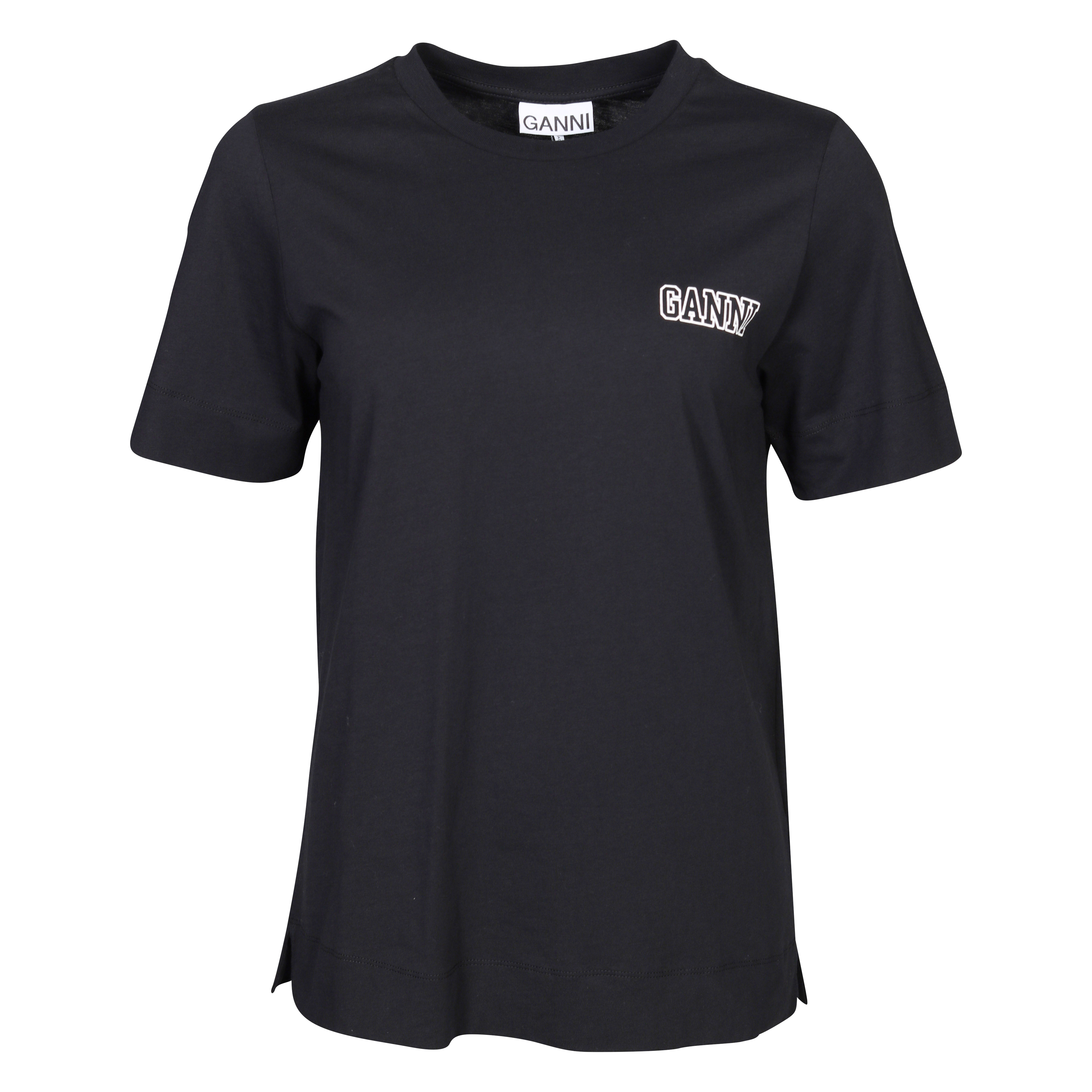 Ganni Organic Cotton T-Shirt Black
